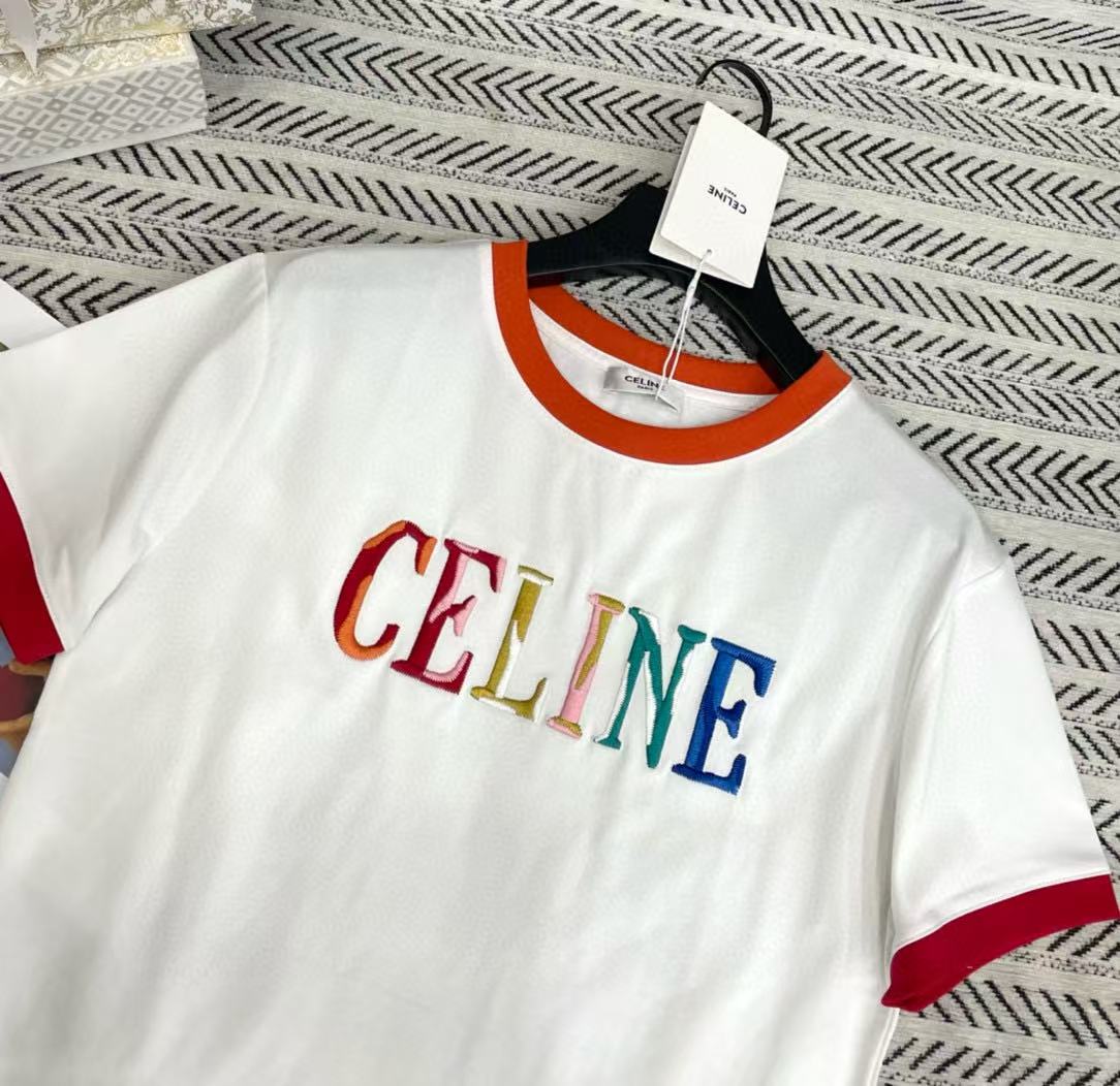 CEL1NE カラーブロック レター Tシャツ【50％割引+送料無料】