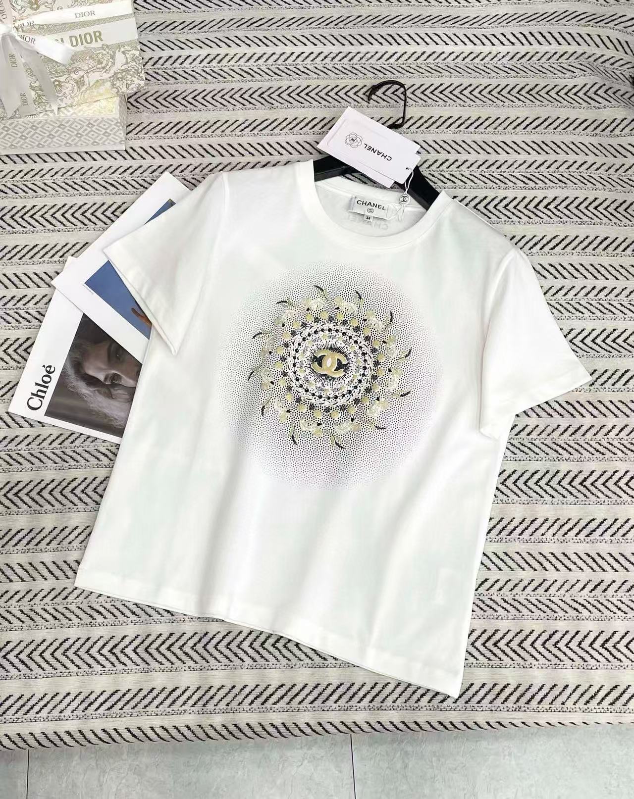 CHANE1 プリントダブルC Tシャツ【50%割引+送料無料】