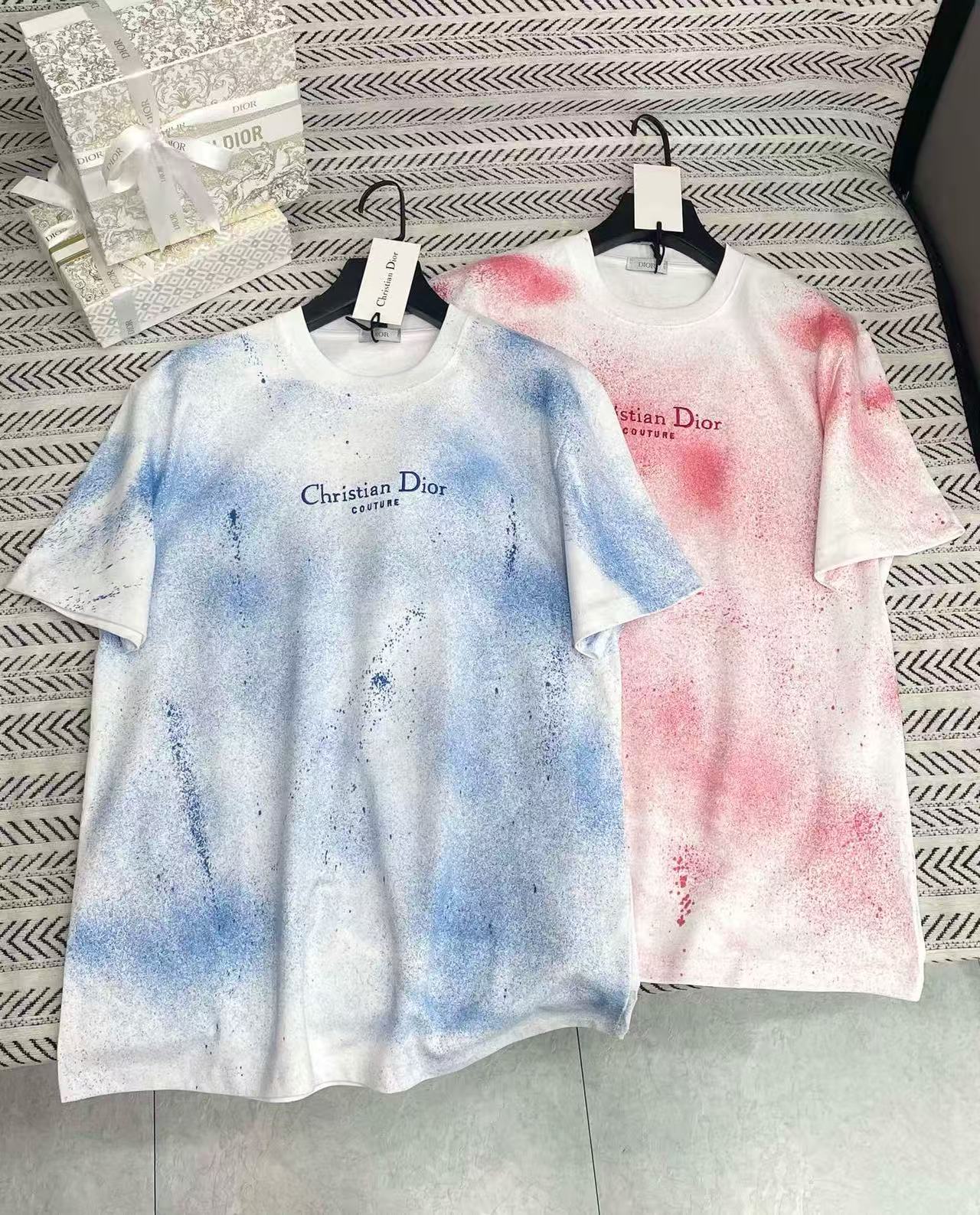 DIOR グラデーション タイダイ レター Tシャツ【50％割引+送料無料】