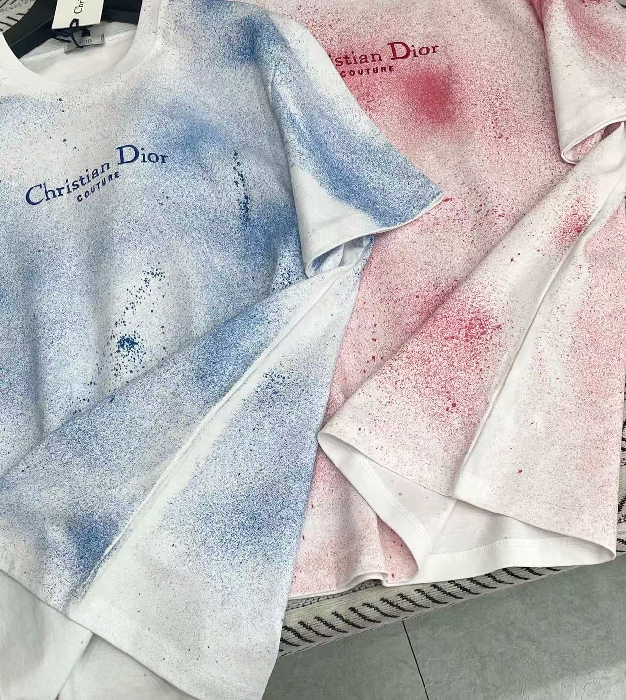 DIOR グラデーション タイダイ レター Tシャツ【50％割引+送料無料】