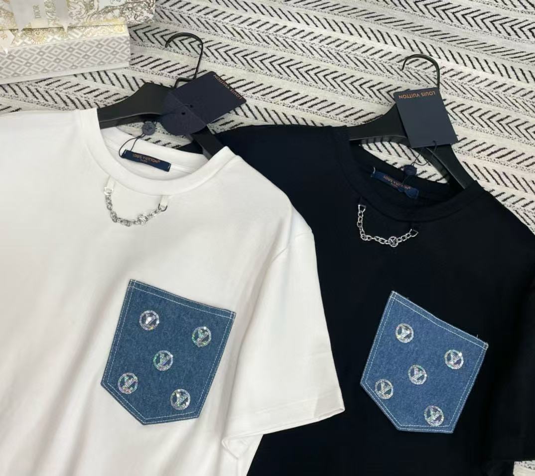 LVチェーンポケットTシャツ【50％割引+送料無料】