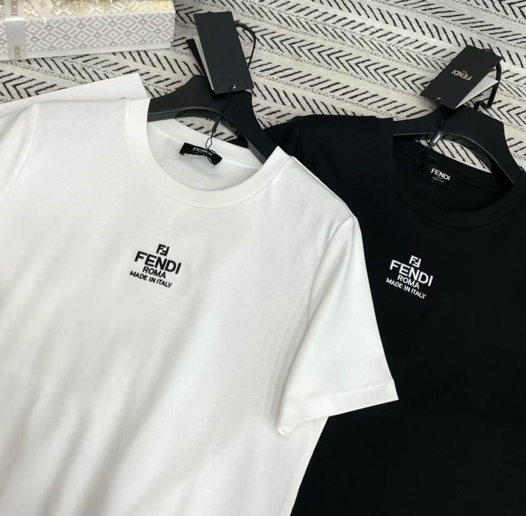 FEND1 刺繍レターTシャツ【50％割引+送料無料】