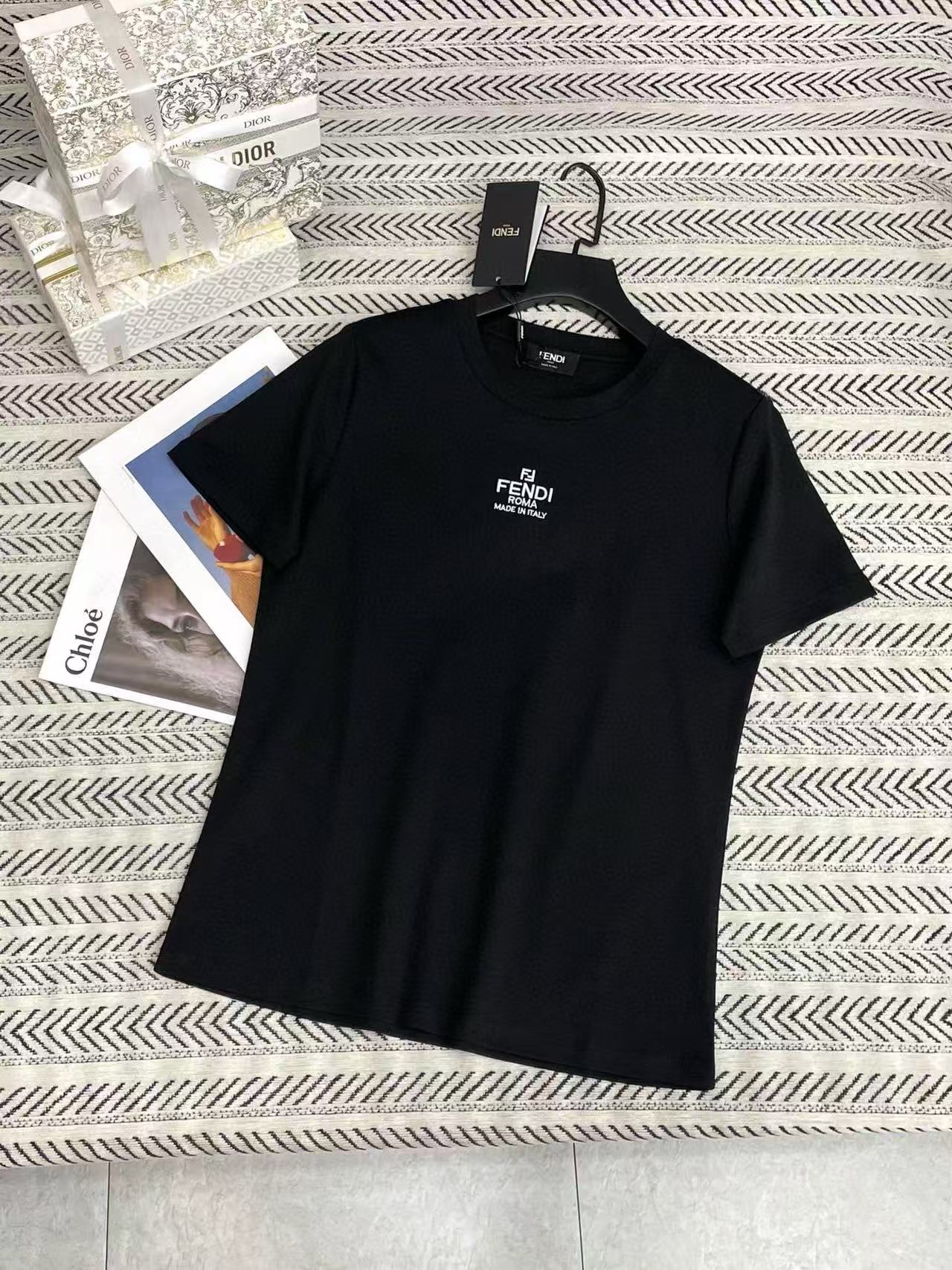 FEND1 刺繍レターTシャツ【50％割引+送料無料】