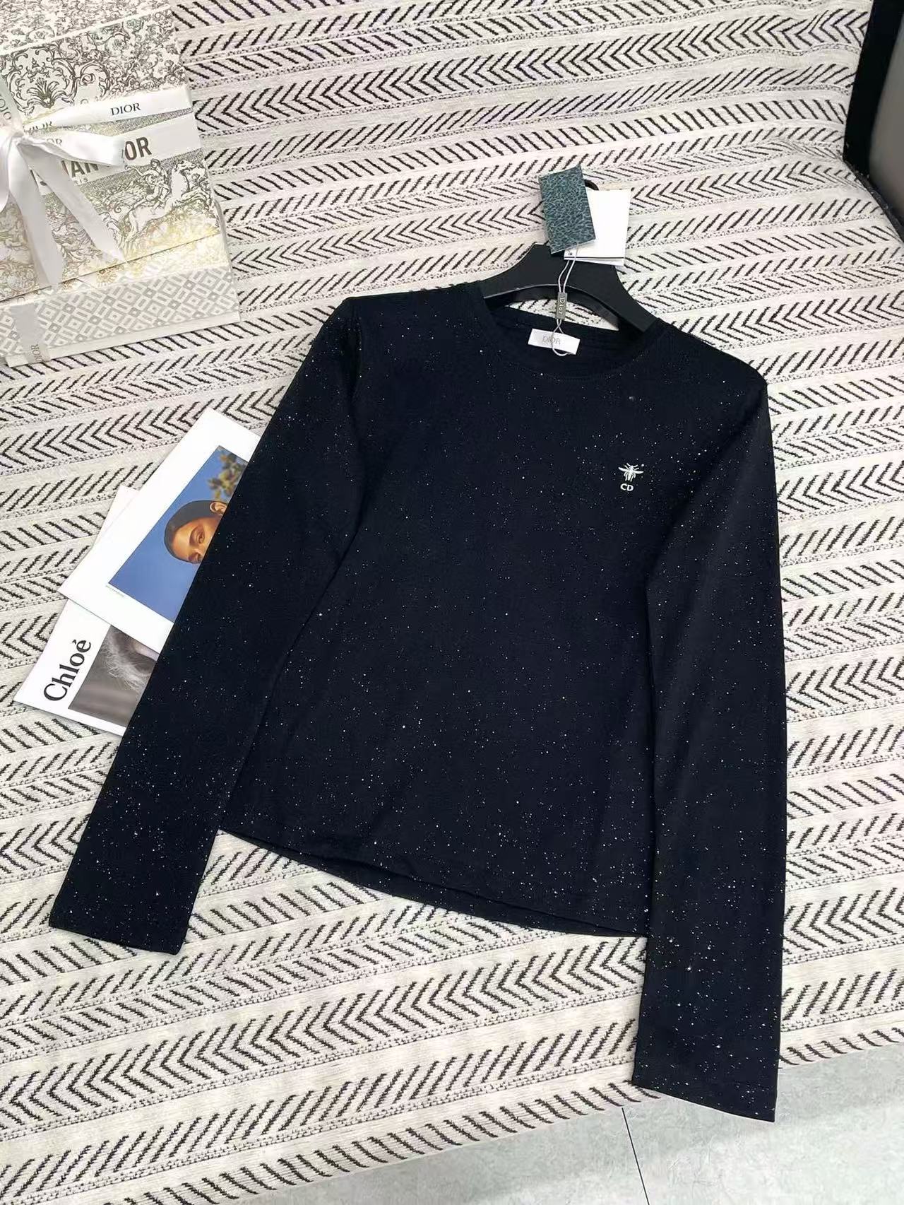 DIOR CD ビー ロングスリーブ Tシャツ【50％割引+送料無料】