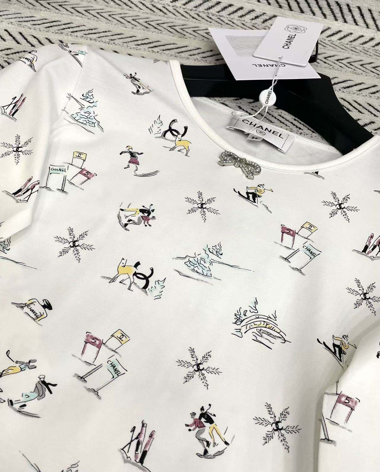 CHANE1 プリントロングスリーブTシャツ【50%割引+送料無料】