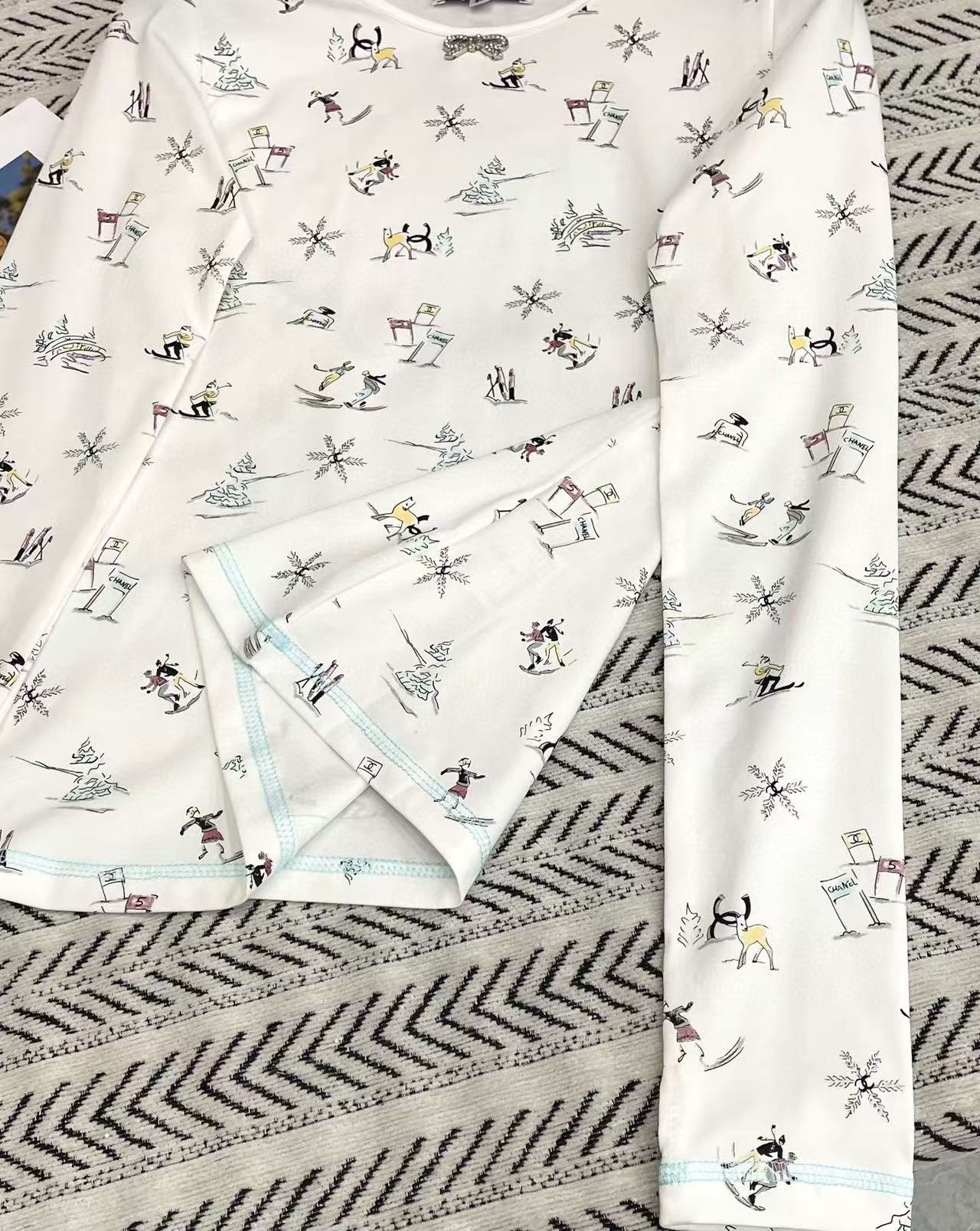 CHANE1 プリントロングスリーブTシャツ【50%割引+送料無料】