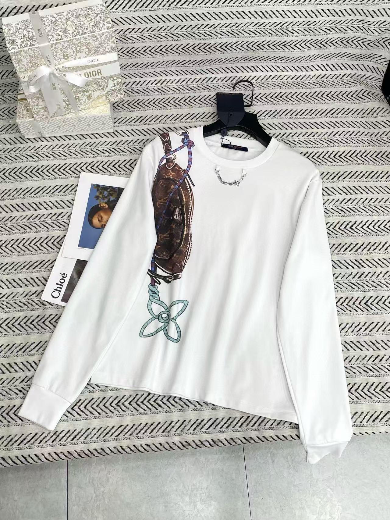 LV クローバーチェーン ロングスリーブ Tシャツ【50％割引+送料無料】