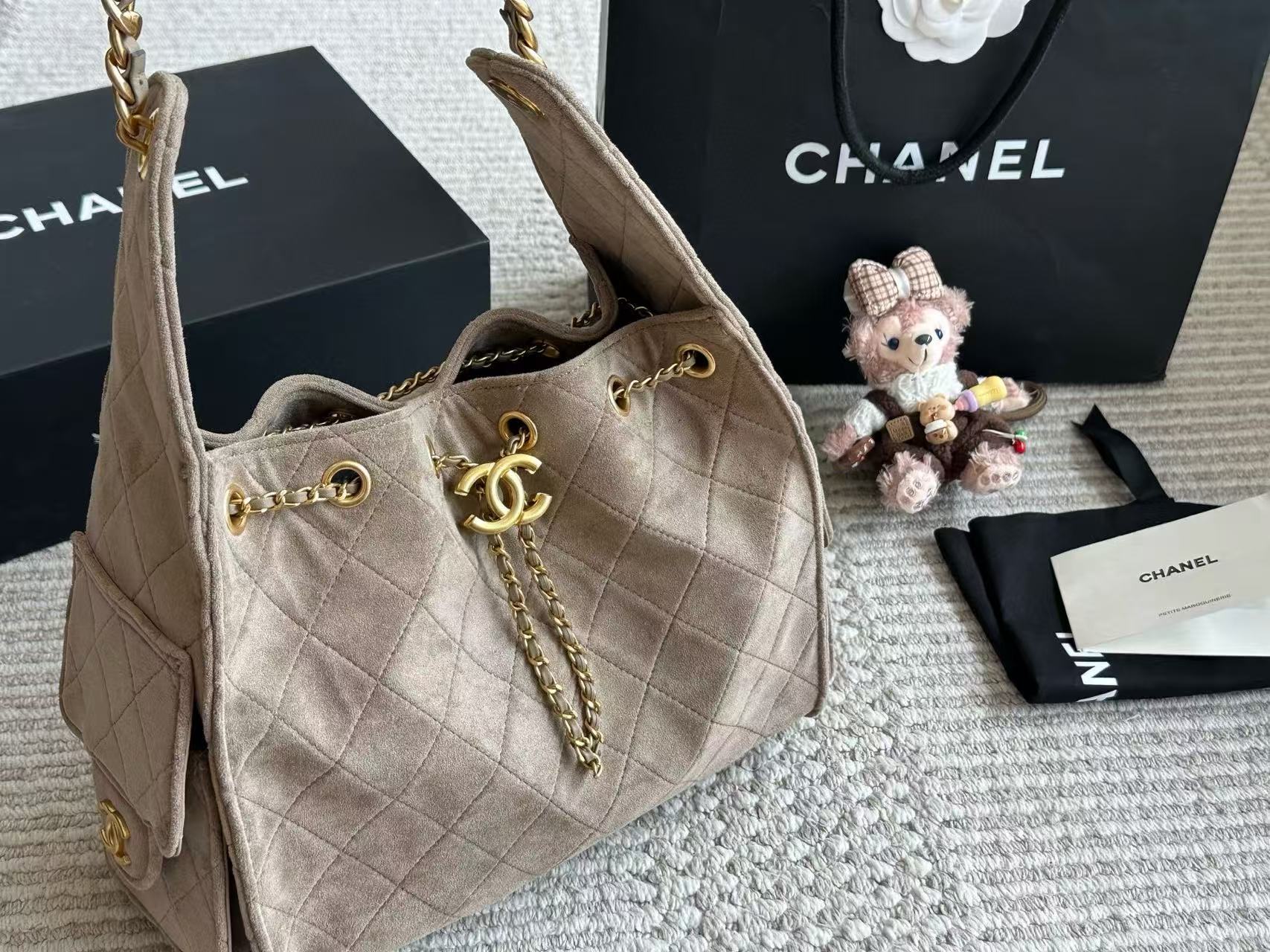 CHANE1鹿革チェーンバッグ【50％割引+送料無料】