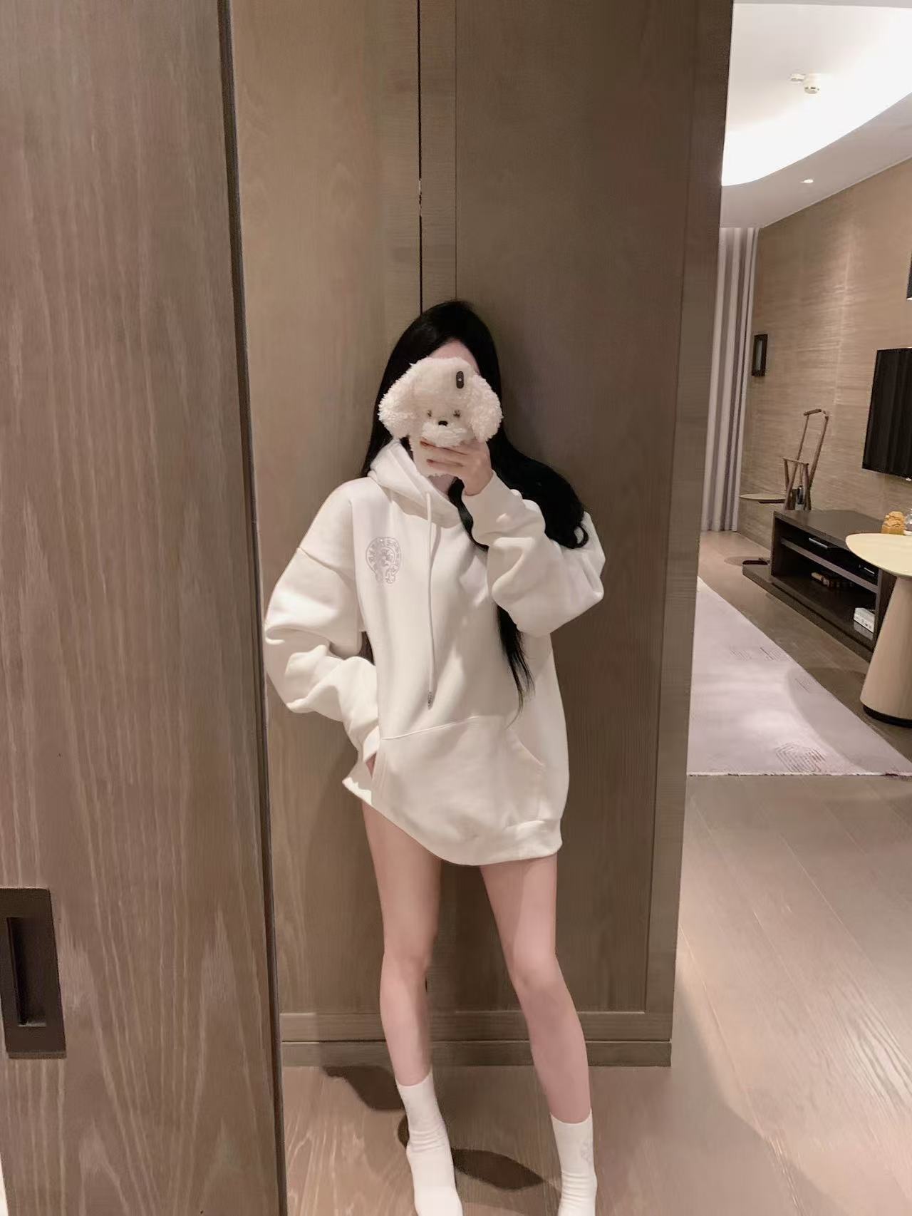 Chr0me Hearts ラウンドフリース フード付きスウェットシャツ + ソックス【50％割引+送料無料】