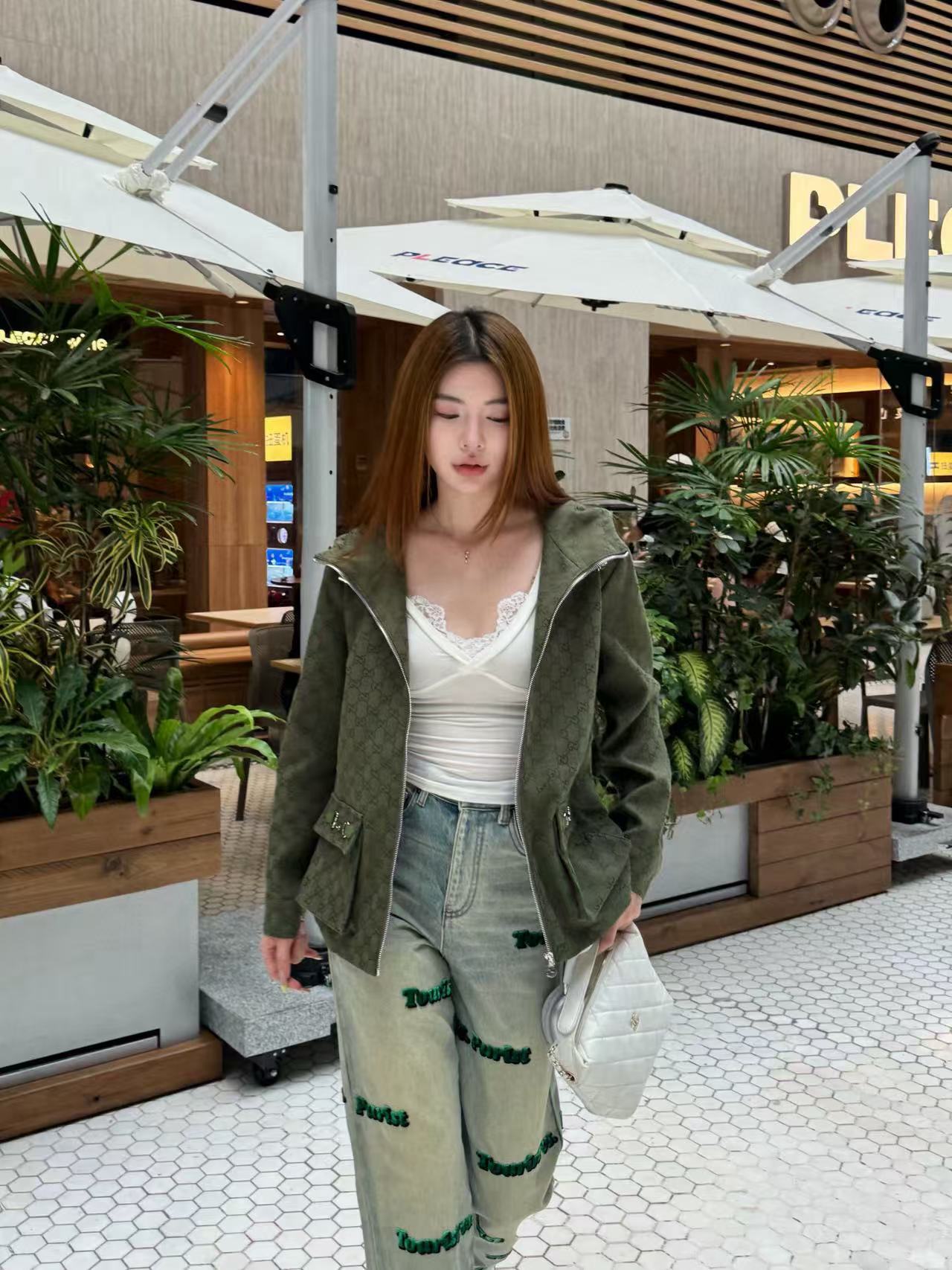 GUCC1 フード付きジャカード ジップアップ ジャケット【50％割引+送料無料】