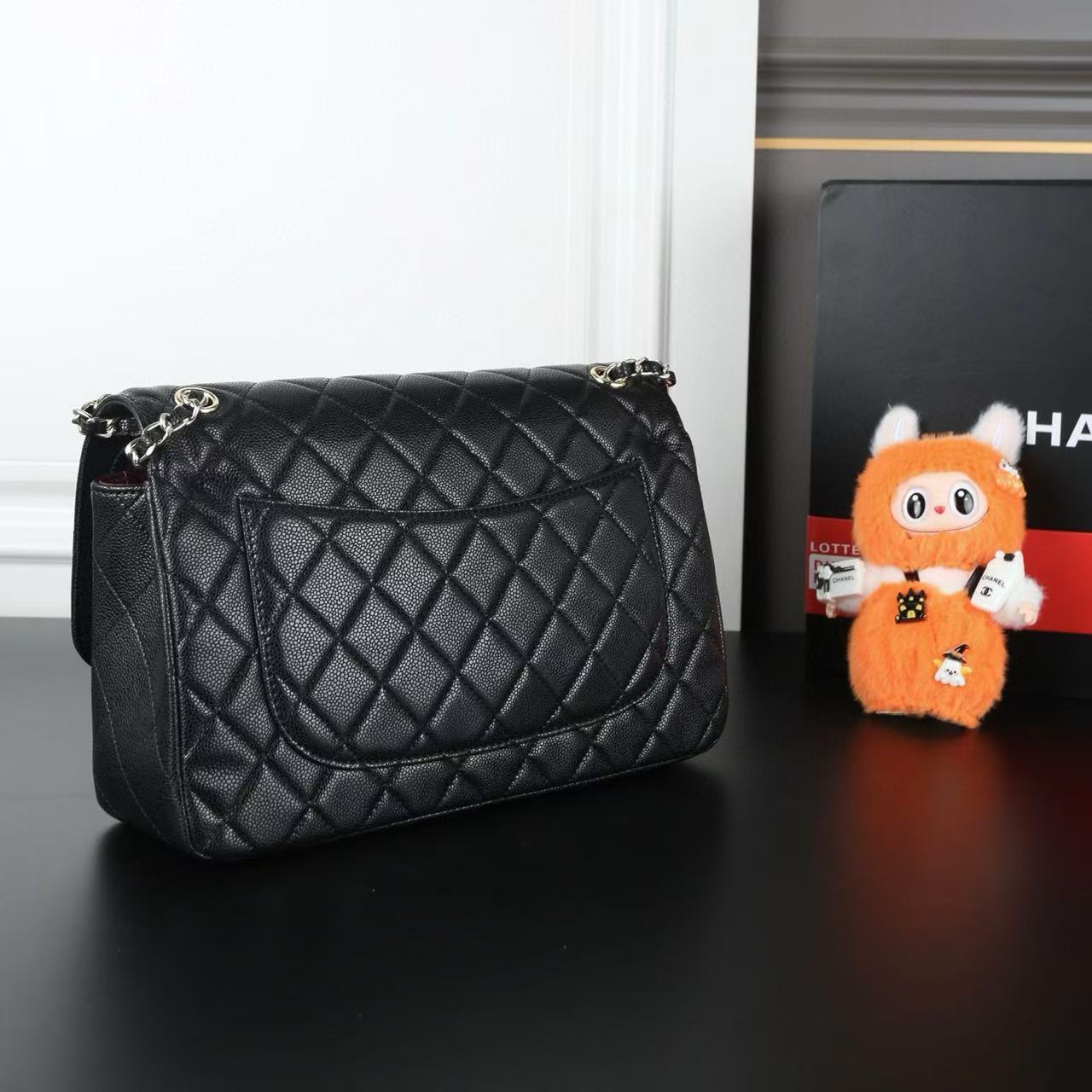 CHANE1キャビアチェーンフラップバッグ【50％割引+送料無料】