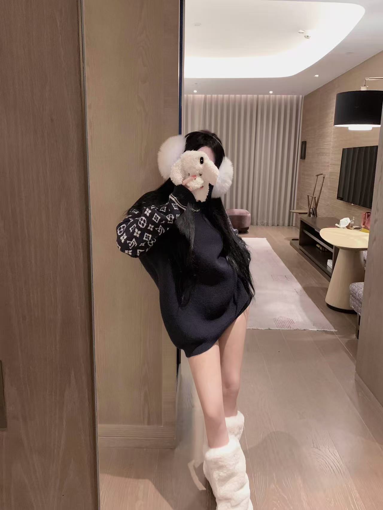 LVチェーンプリントウールセーター【50％割引+送料無料】