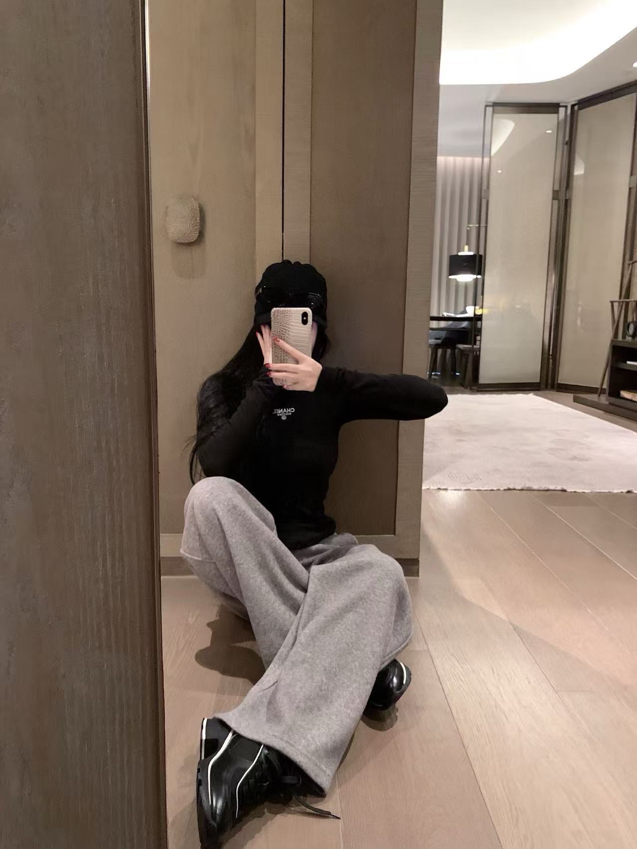 CHANE1 シンプルレター ロングスリーブTシャツ【50%割引+送料無料】