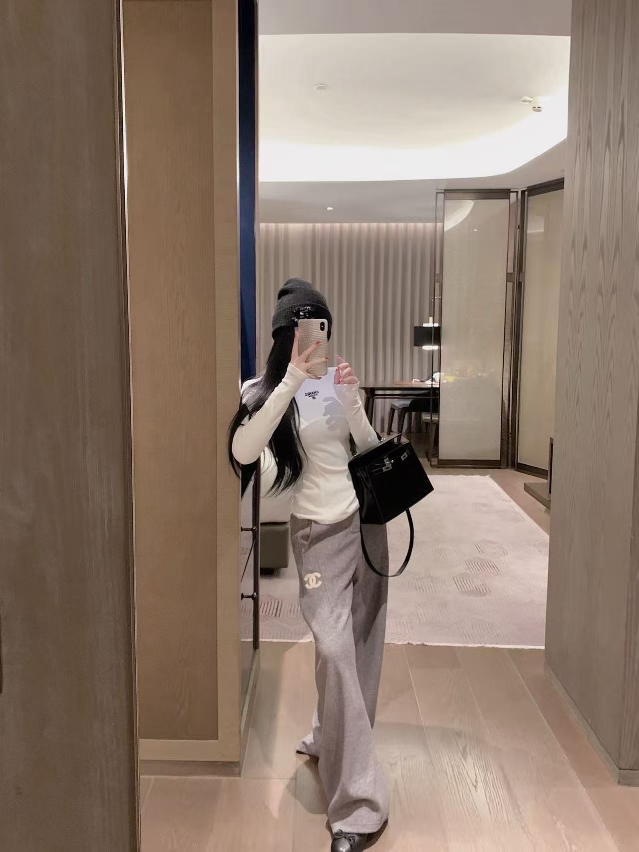 CHANE1 シンプルレター ロングスリーブTシャツ【50%割引+送料無料】