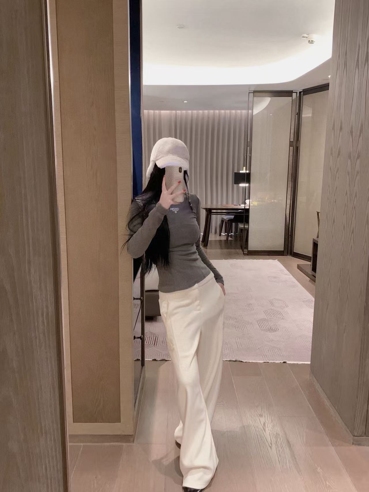 CHANE1 シンプルレター ロングスリーブTシャツ【50%割引+送料無料】