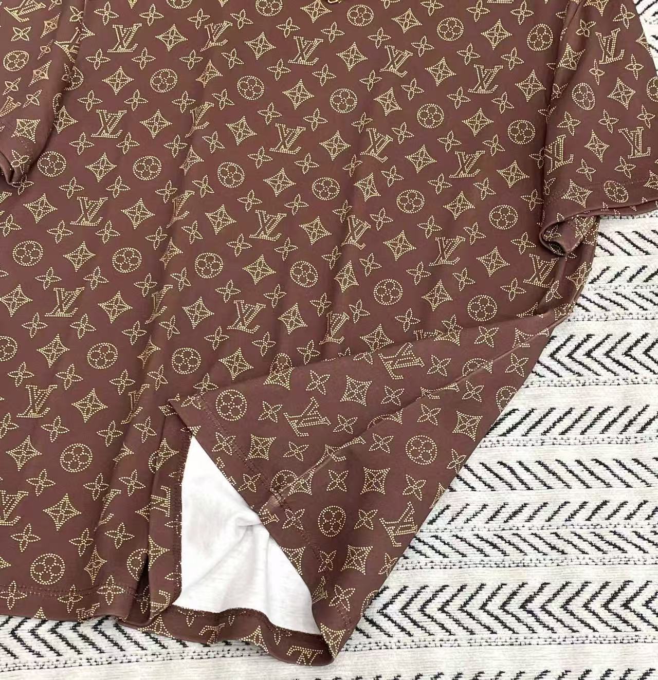 LVチェーンプリントTシャツ【50%割引+送料無料】