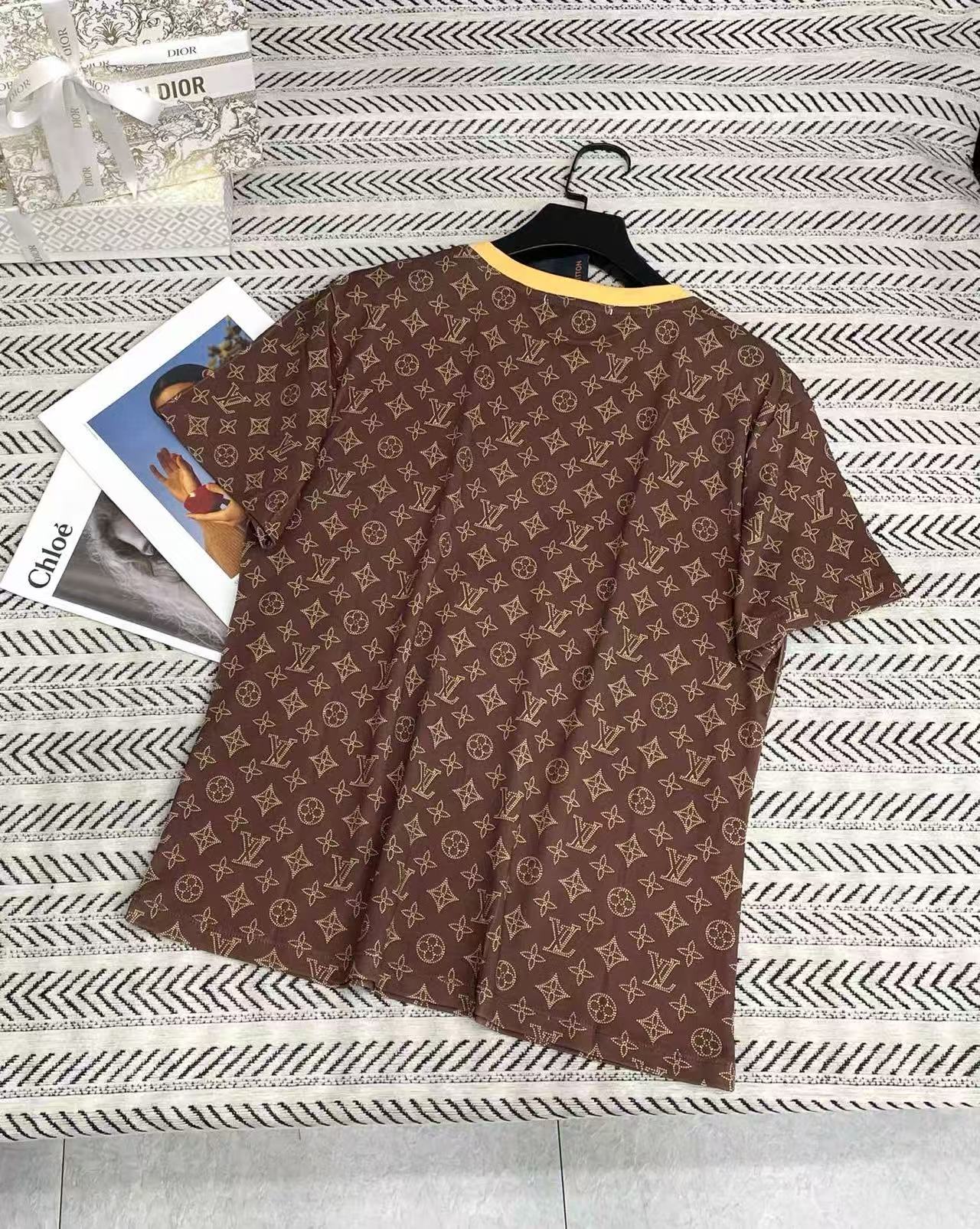 LVチェーンプリントTシャツ【50%割引+送料無料】