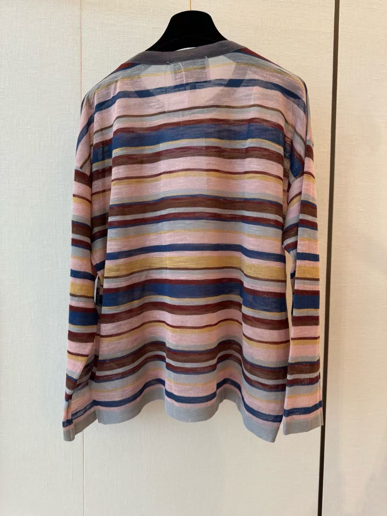 CHANE1 レインボーストライプ ロングスリーブTシャツ【50％割引+送料無料】