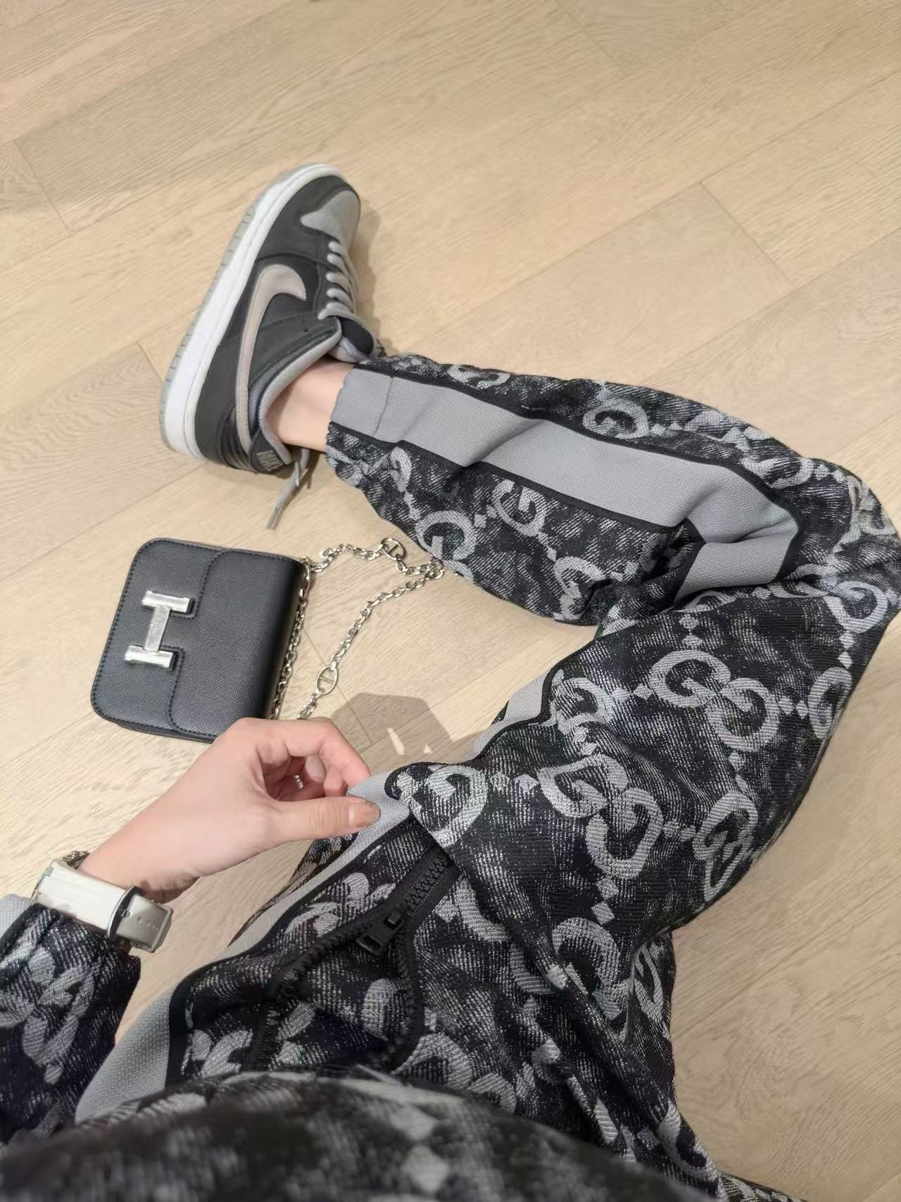 GUCC1 ジャカード カジュアルスーツ【50%割引+送料無料】