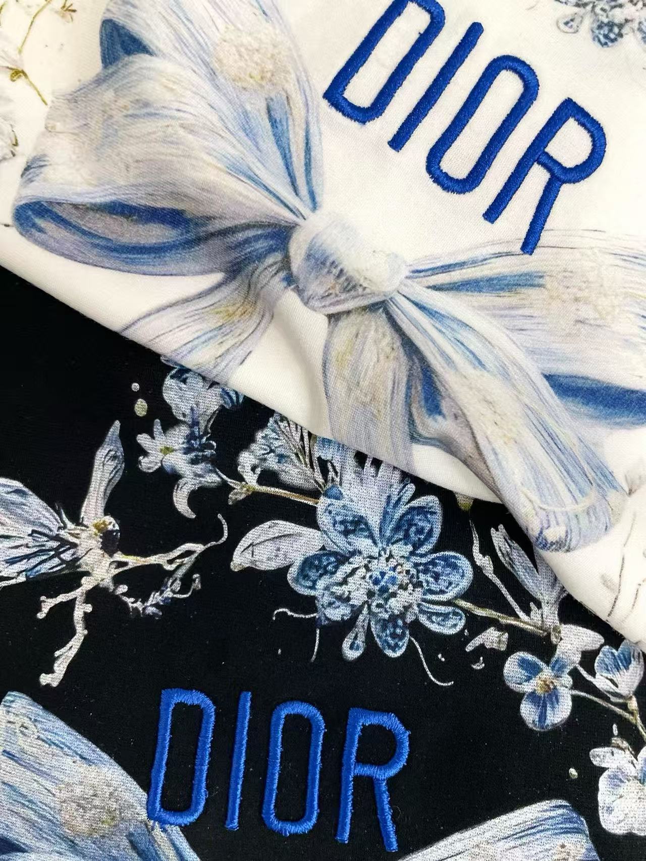 DIOR ボウエンブロイダリーレターTシャツ【50％割引+送料無料】