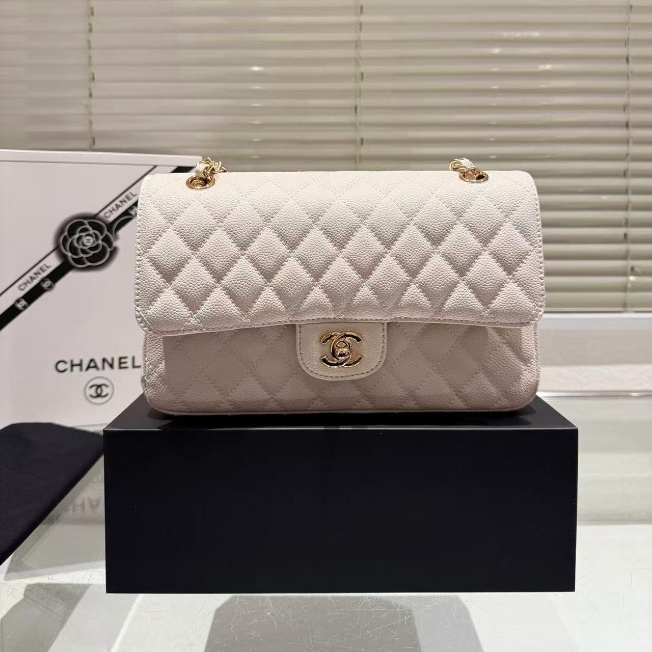 CHANE1 キャビアチェーンショルダー/クロスボディバッグ【50％割引+送料無料】