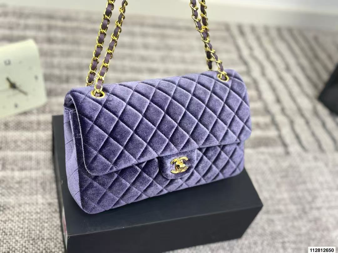 CHANE1 チェーンベルベットショルダー/クロスボディバッグ【50%割引+送料無料】