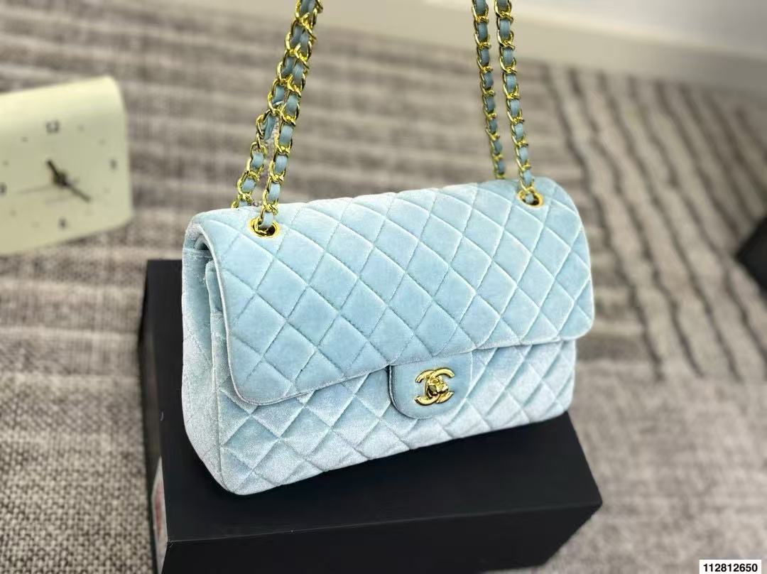 CHANE1 チェーンベルベットショルダー/クロスボディバッグ【50%割引+送料無料】