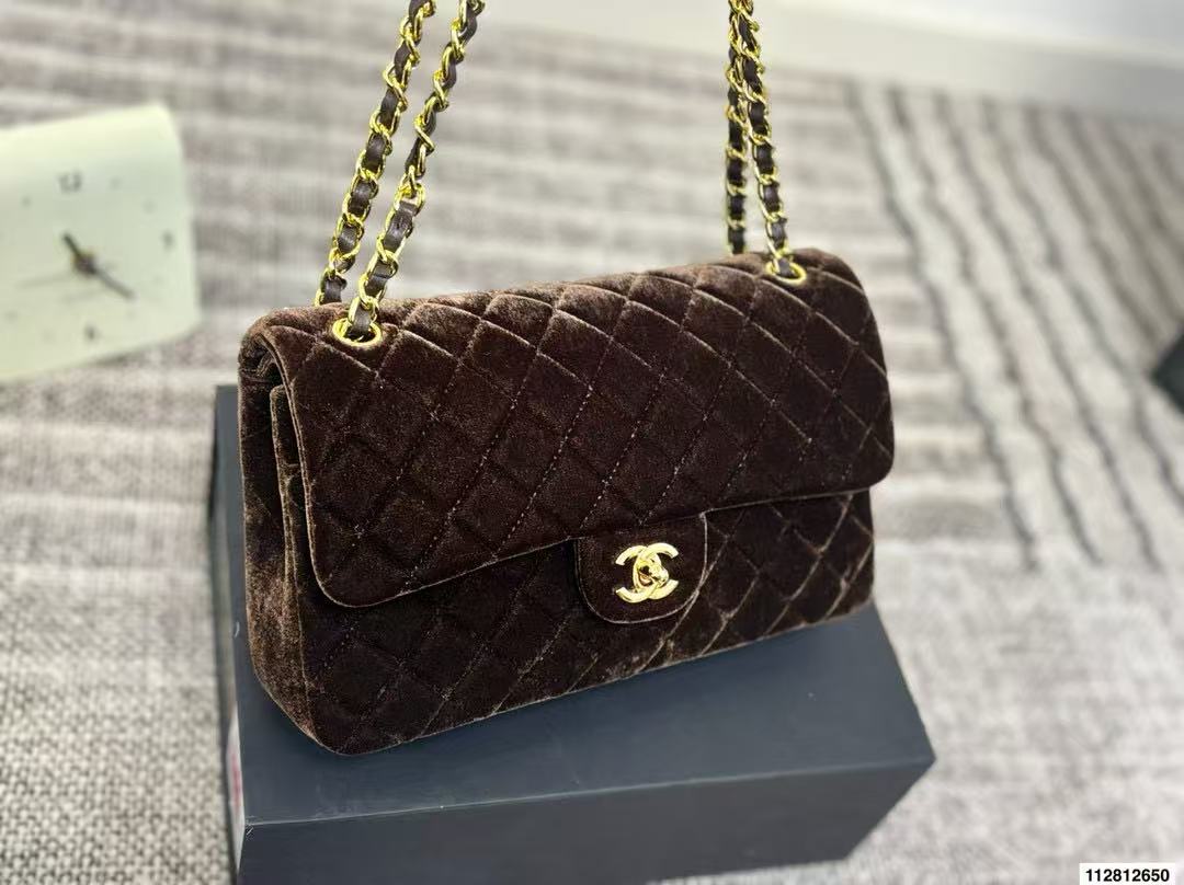 CHANE1 チェーンベルベットショルダー/クロスボディバッグ【50%割引+送料無料】