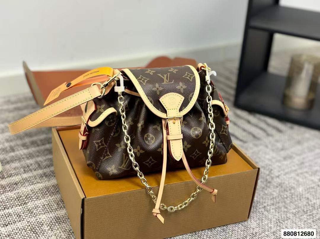 LVドローストリングプリントチェーンバッグ【50％割引+送料無料】