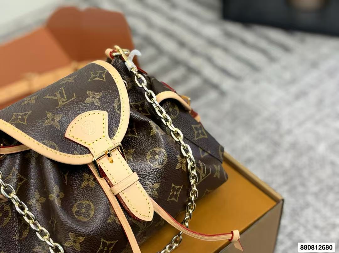 LVドローストリングプリントチェーンバッグ【50％割引+送料無料】