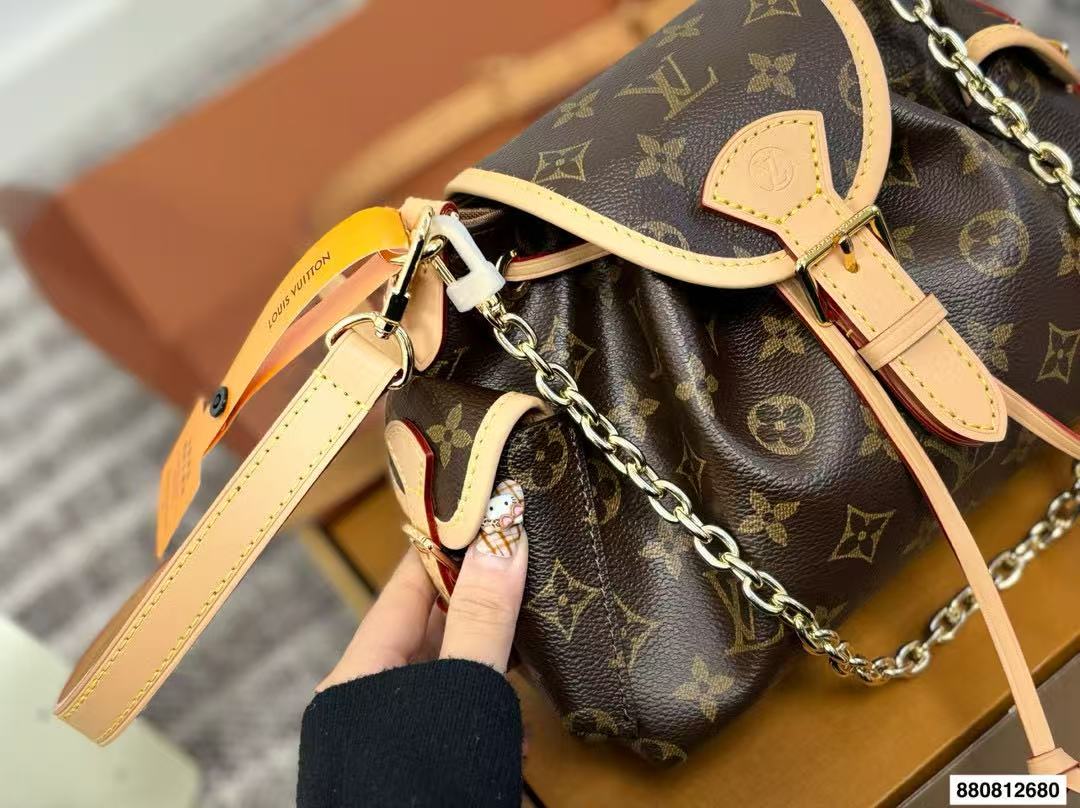 LVドローストリングプリントチェーンバッグ【50％割引+送料無料】