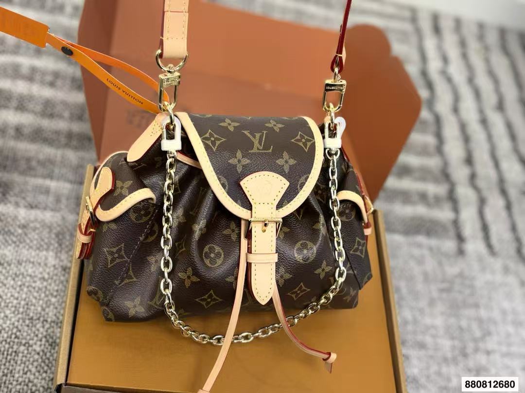 LVドローストリングプリントチェーンバッグ【50％割引+送料無料】