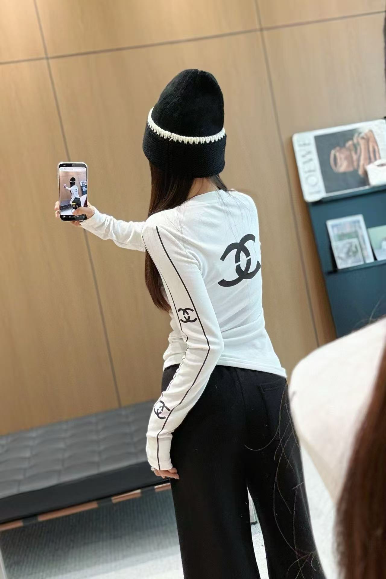 CHANE1 ダブルC 裏起毛長袖Tシャツ【50％割引+送料無料】