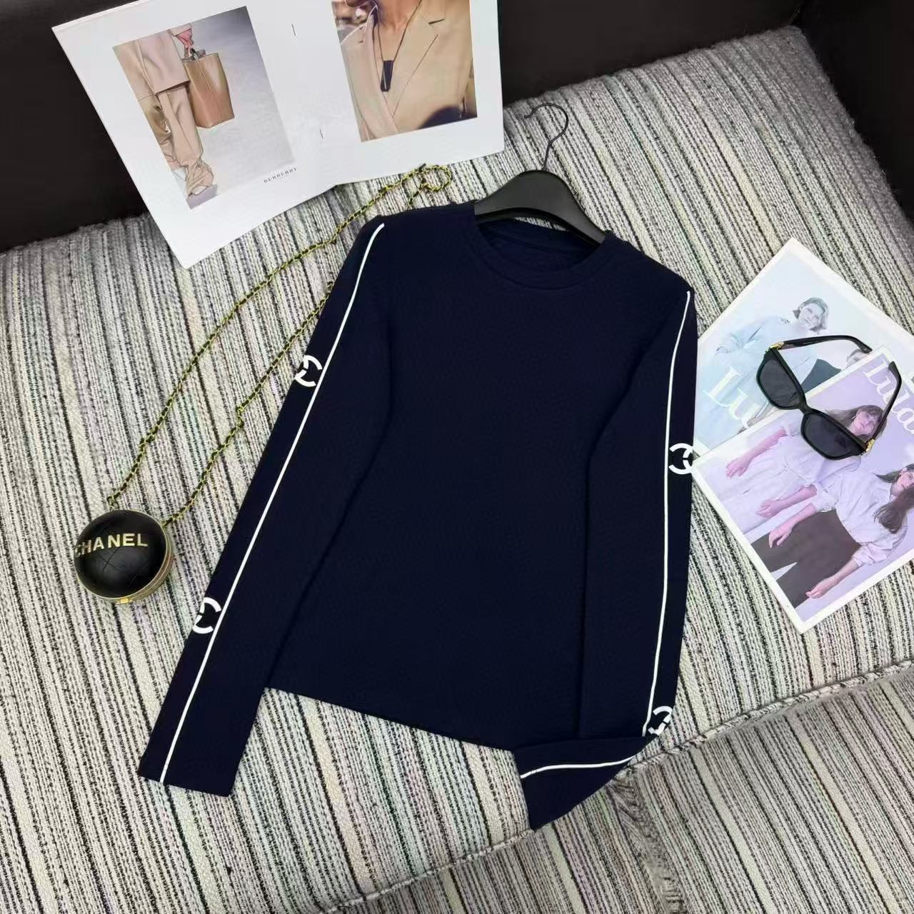 CHANE1 ダブルC 裏起毛長袖Tシャツ【50％割引+送料無料】