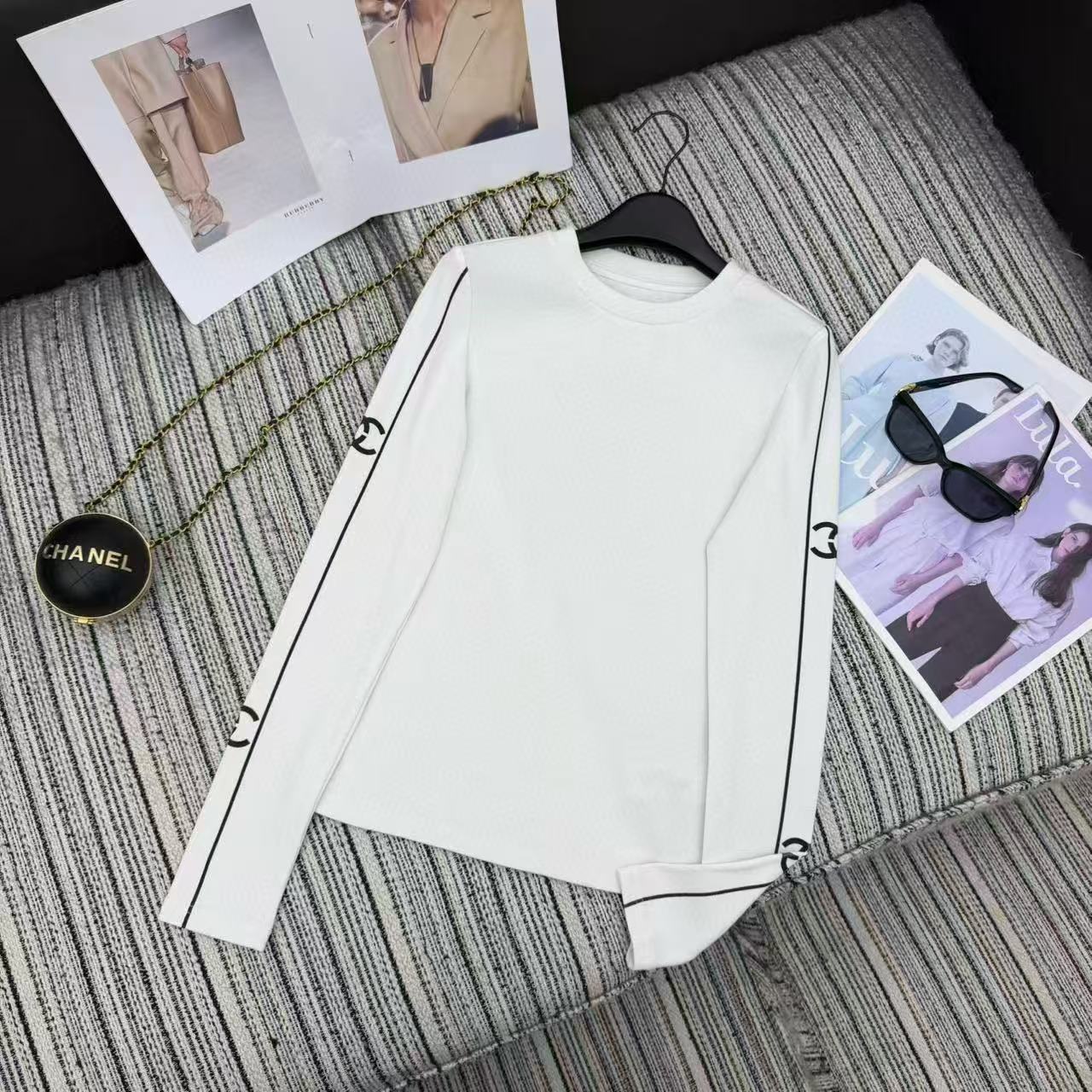 CHANE1 ダブルC 裏起毛長袖Tシャツ【50％割引+送料無料】