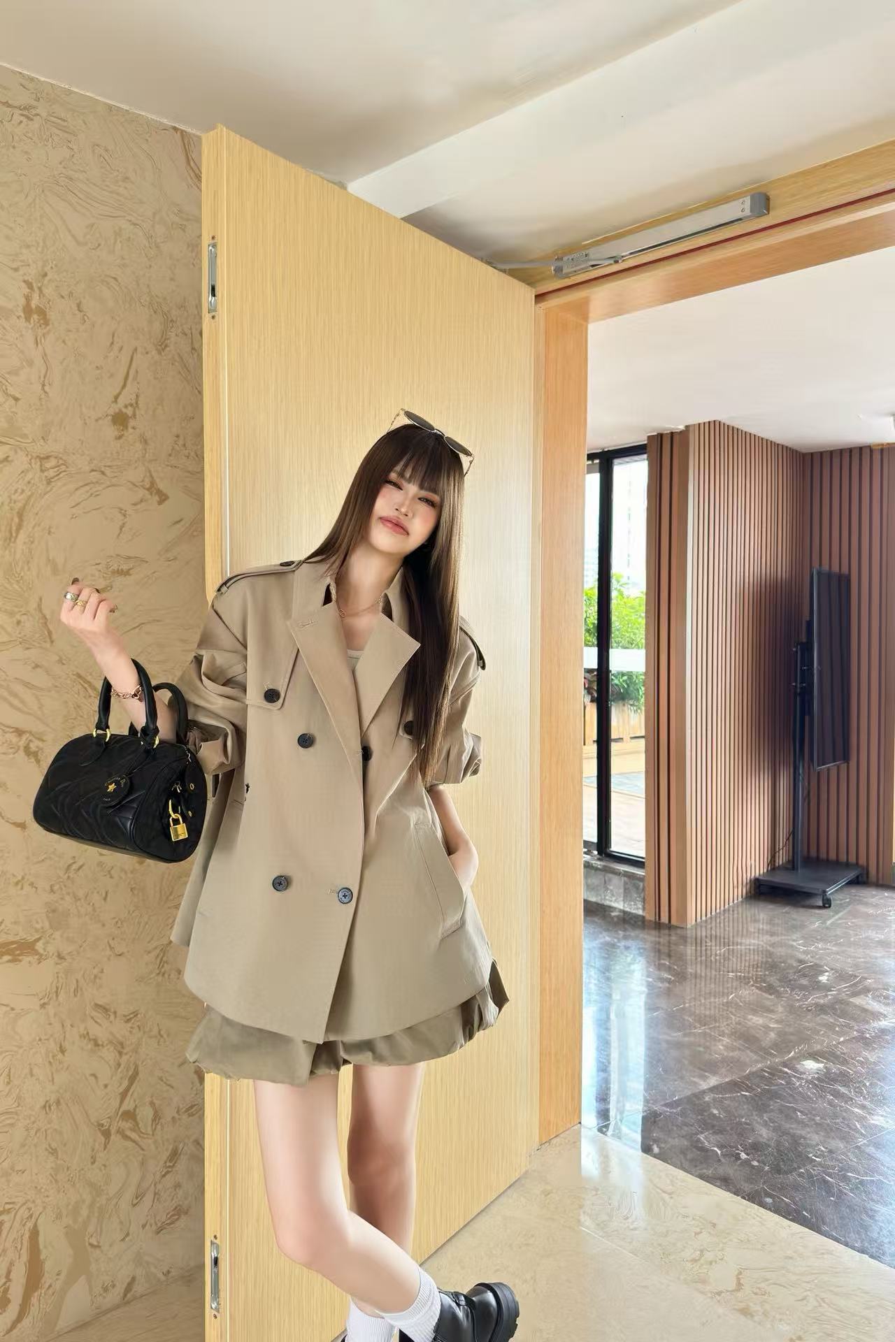 DIOR ダブルブレスト ケープトレンチコート【50％割引+送料無料】