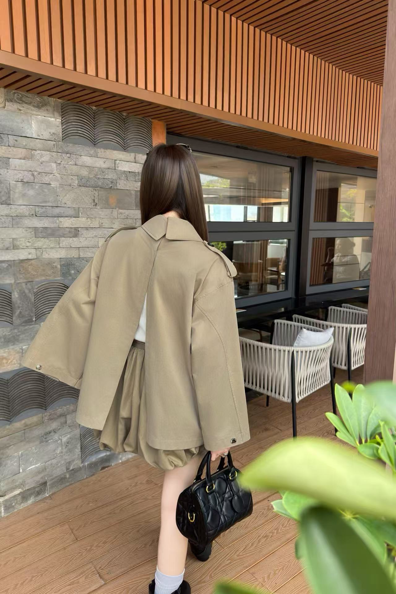 DIOR ダブルブレスト ケープトレンチコート【50％割引+送料無料】