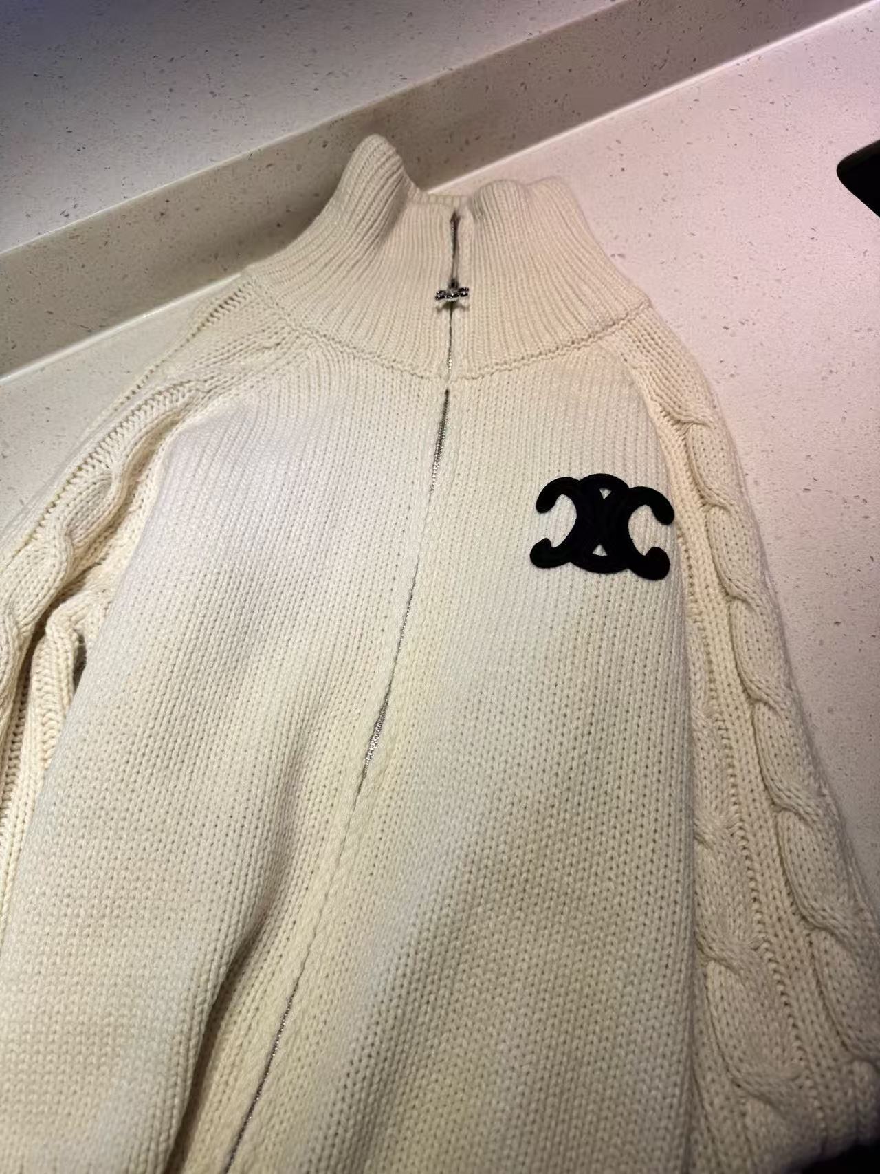 CEL1NE 凱旋門ジッパーウールカーディガン【50％割引+送料無料】