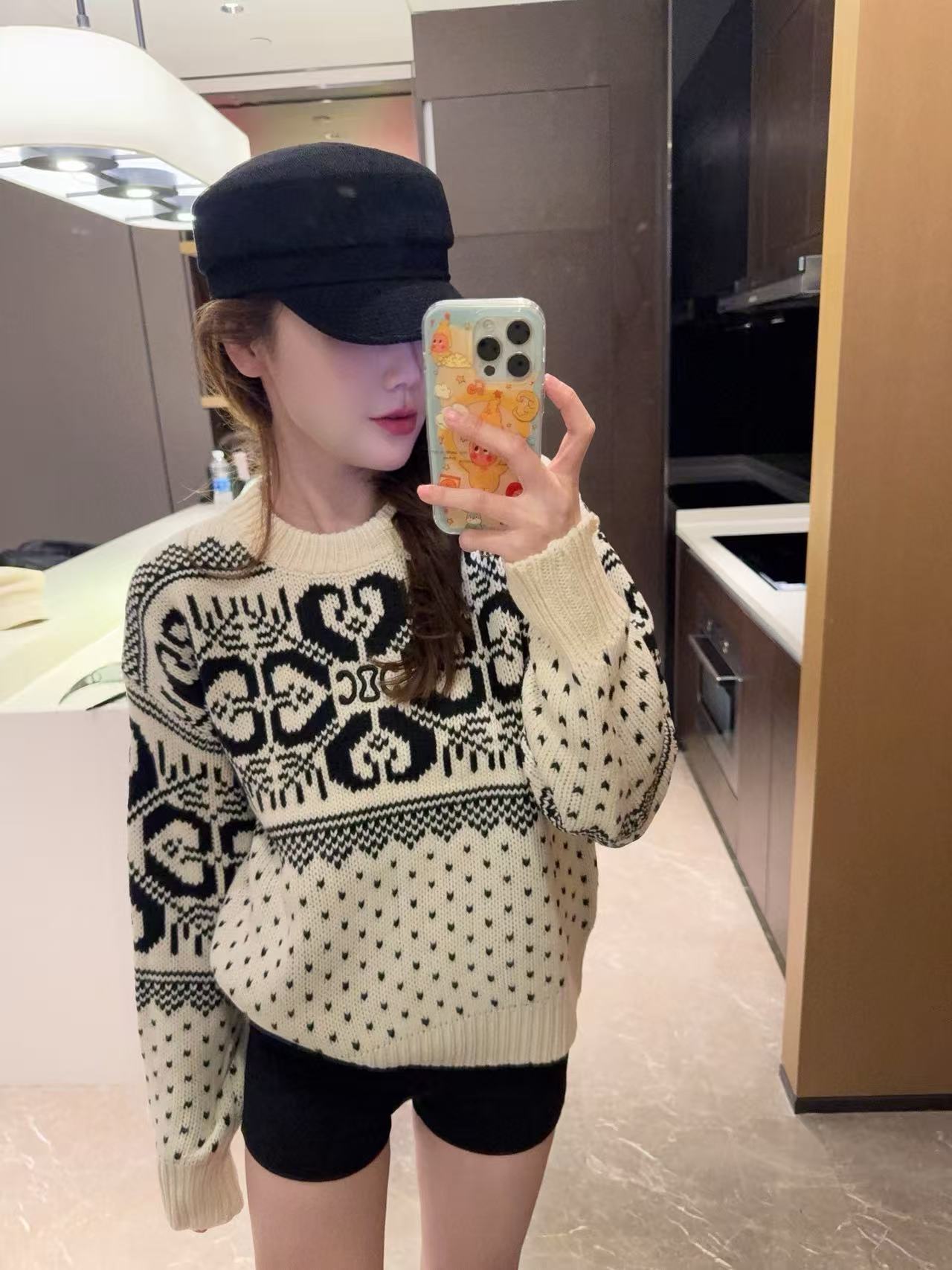 CEL1NE 凱旋門カラーブロックセーター【50％割引+送料無料】