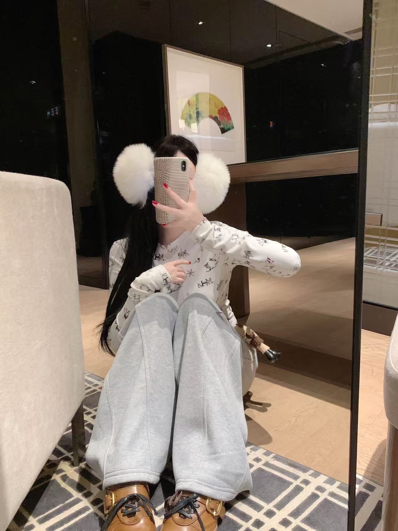 CHANE1 裏起毛プリントTシャツ【50%割引+送料無料】