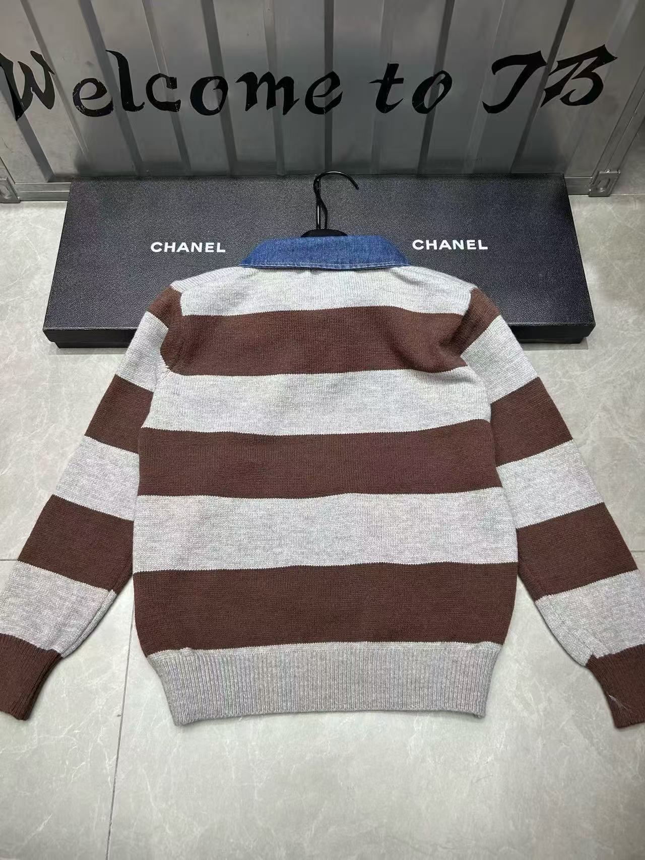 M1UM1U 襟付きカラーブロックセーター【50％割引+送料無料】