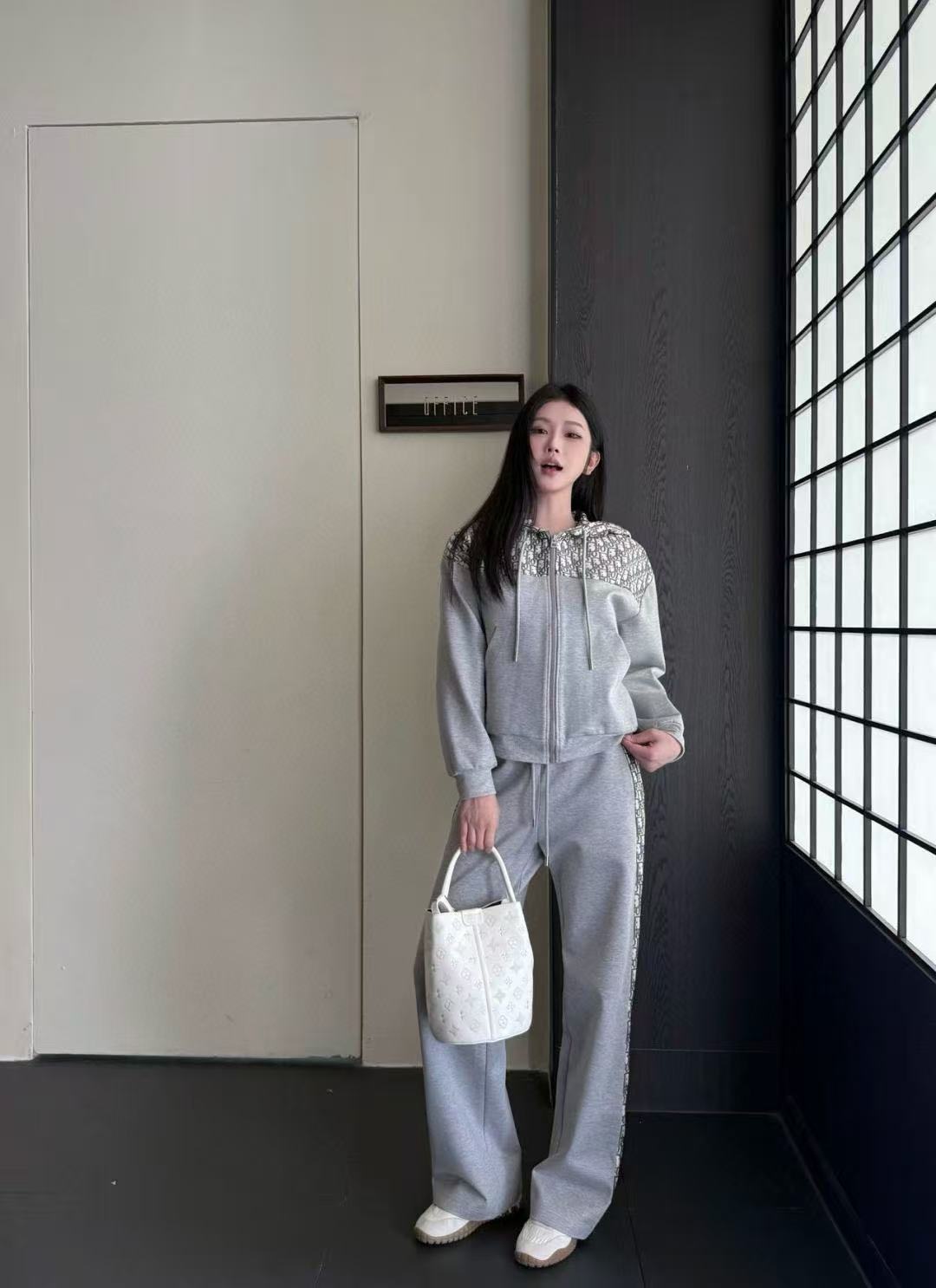 DIOR フード付きジャカード カジュアルスーツ【50％割引+送料無料】