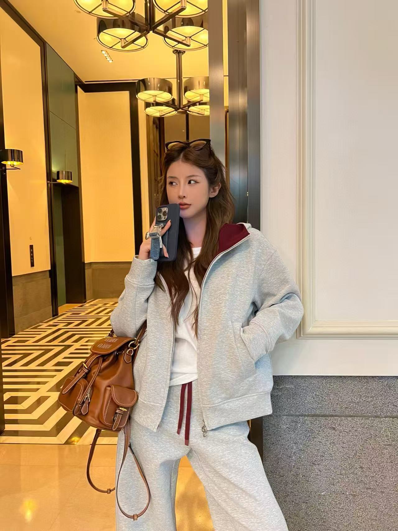 M1UM1U シンプルフードジャケット+パンツ【50％割引+送料無料】