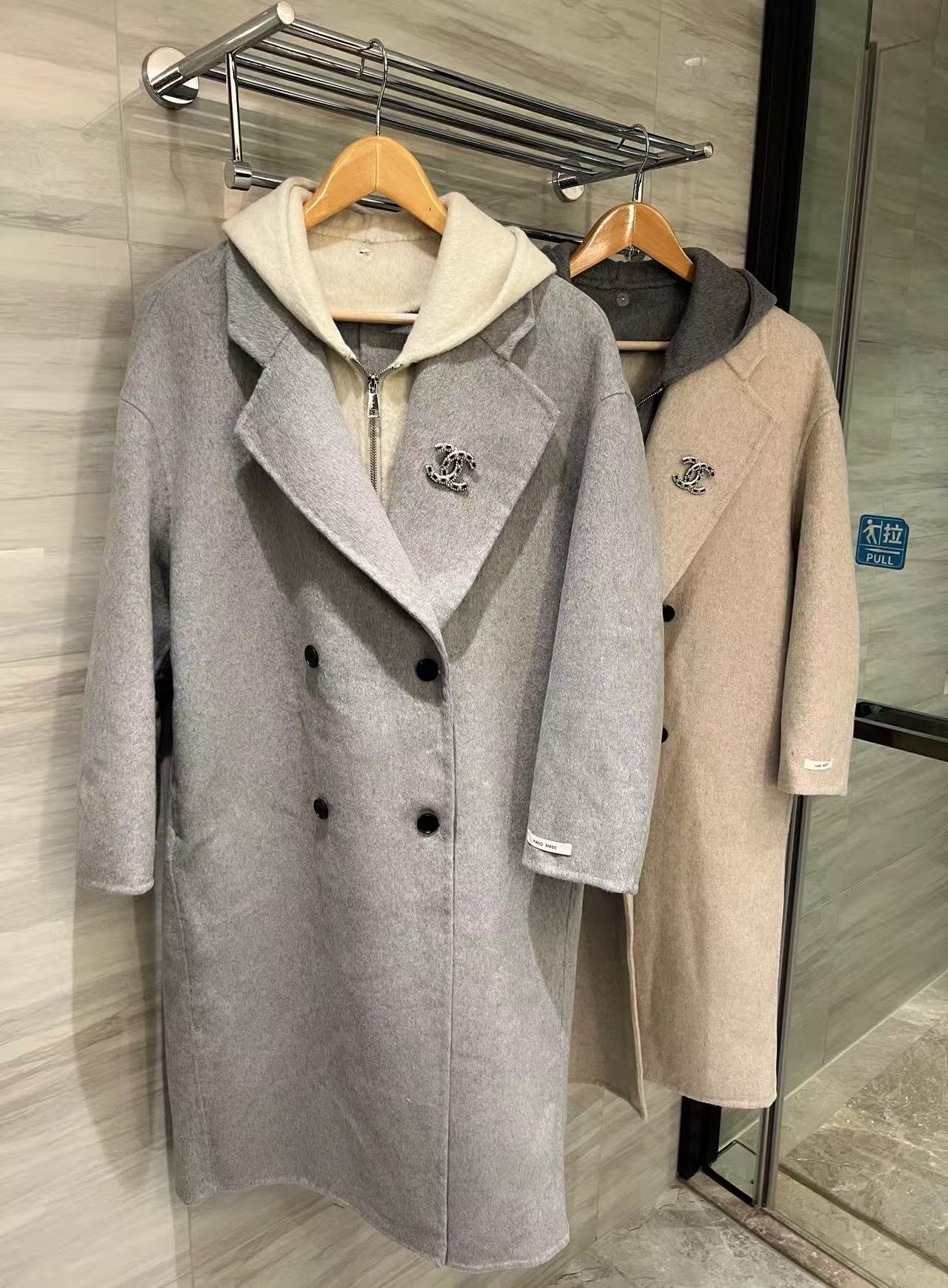 CHANE1 ダブルC カシミアコート【50％割引+送料無料】