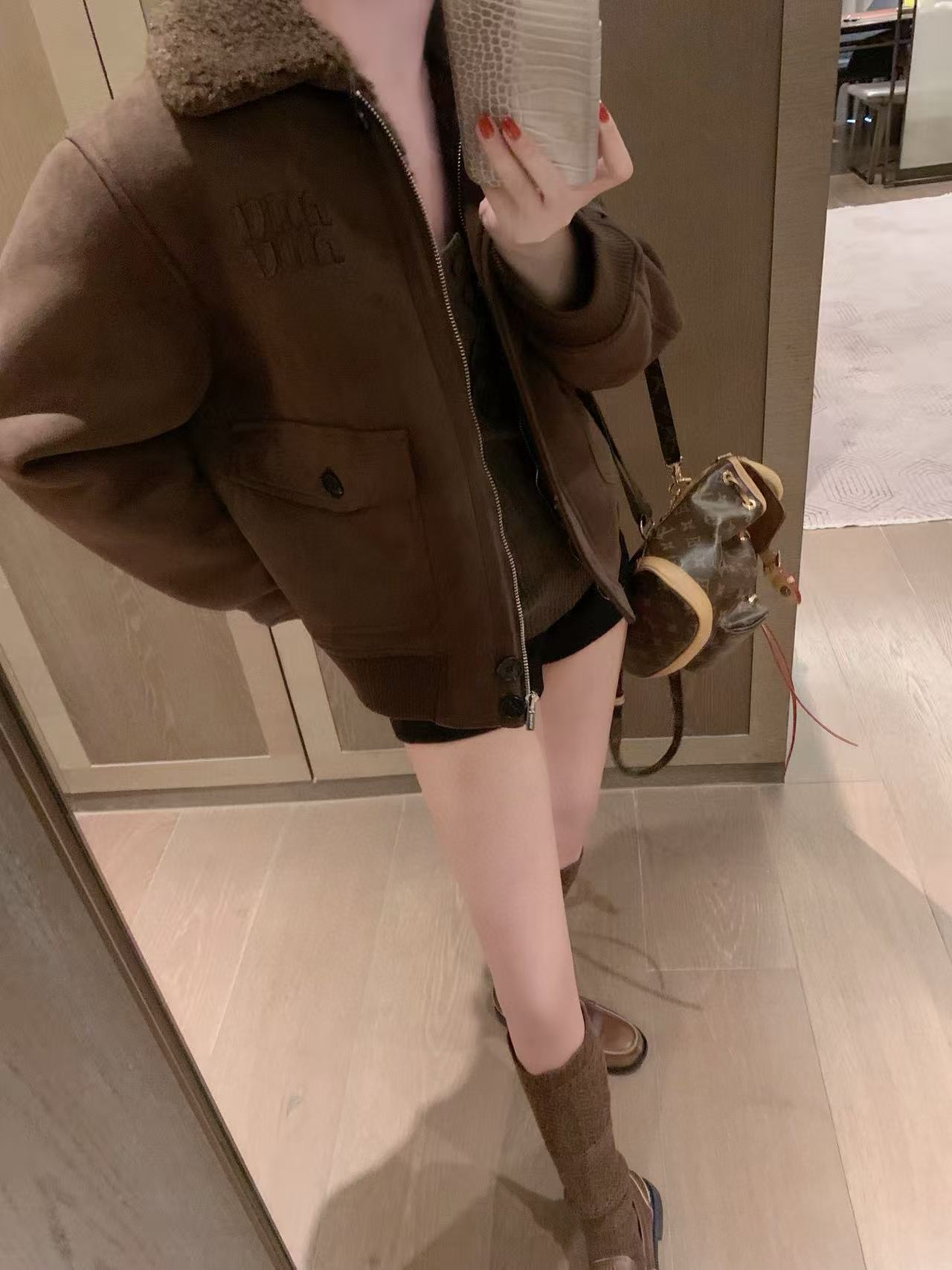 M1UM1U ディアスキン ラムズウール コート【50％割引+送料無料】