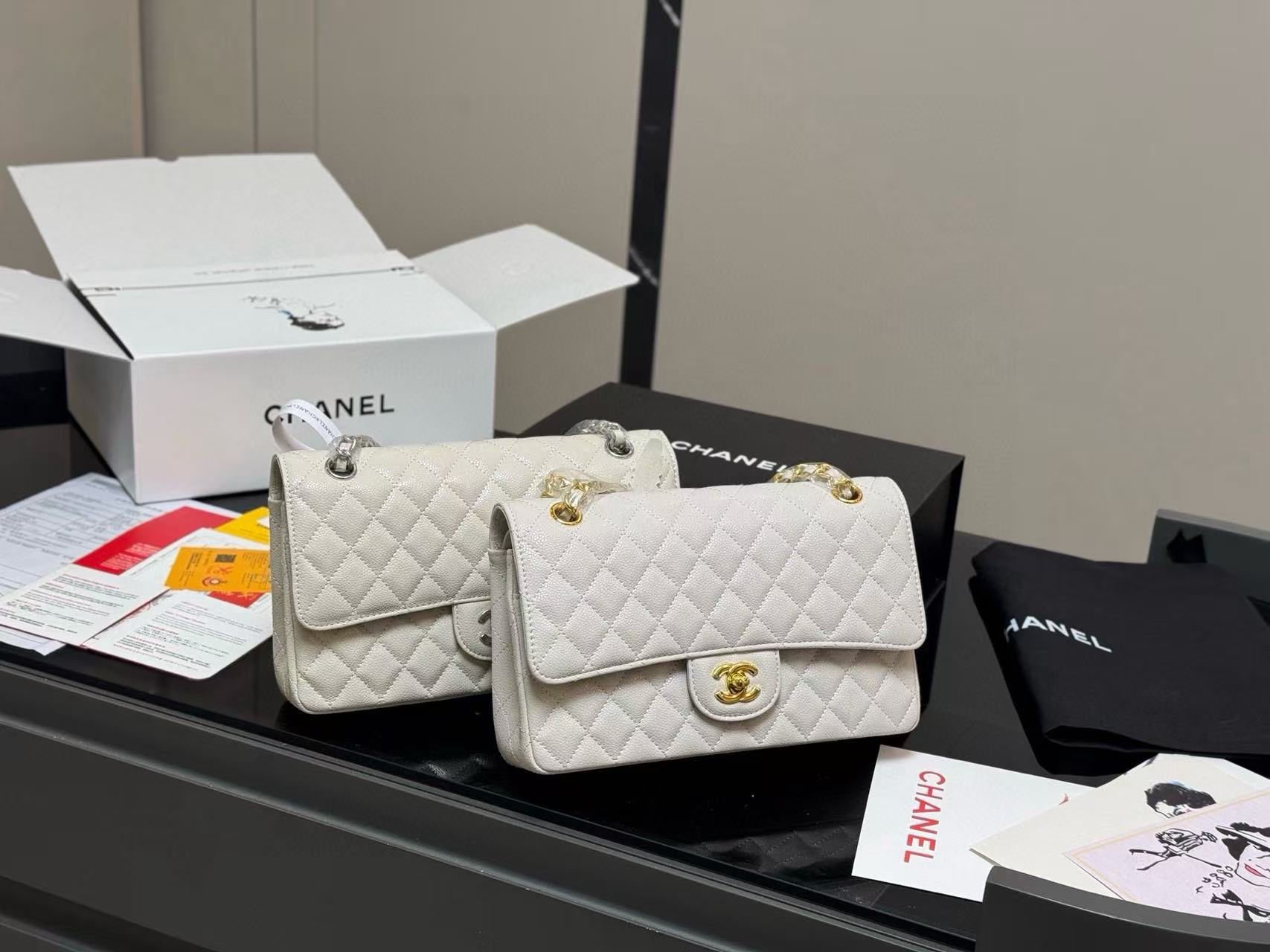 CHANE1CF キャビアチェーンショルダー/クロスボディバッグ【50％割引+送料無料】