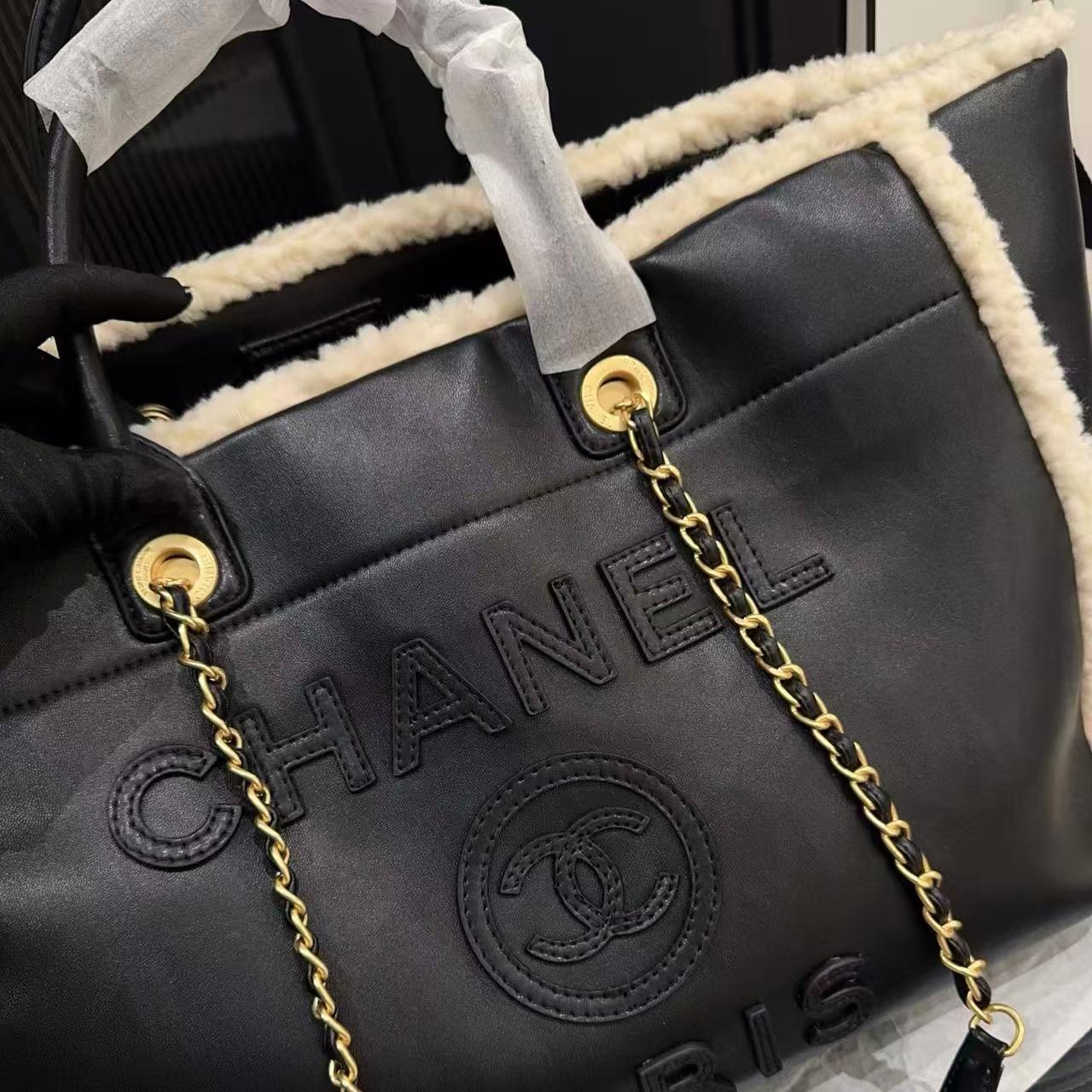 CHANE1 高品質ウールレザーショッピングバッグ【50％割引+送料無料】