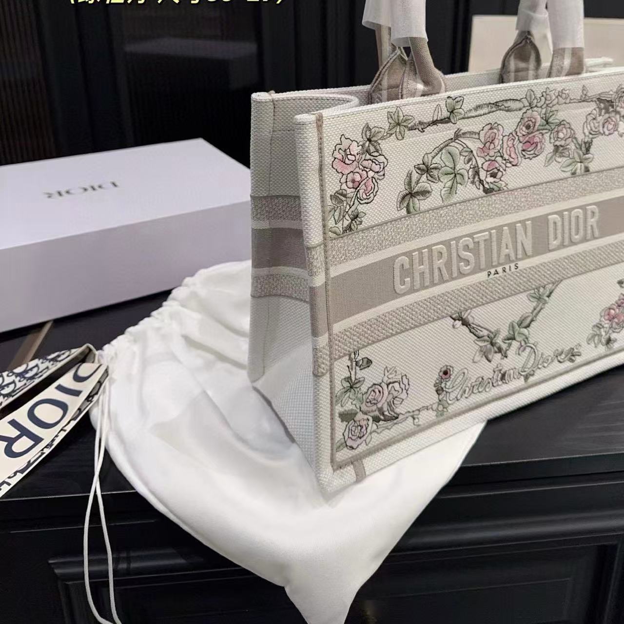 DIOR 刺繍 ピオニー トートバッグ【50%割引+送料無料】