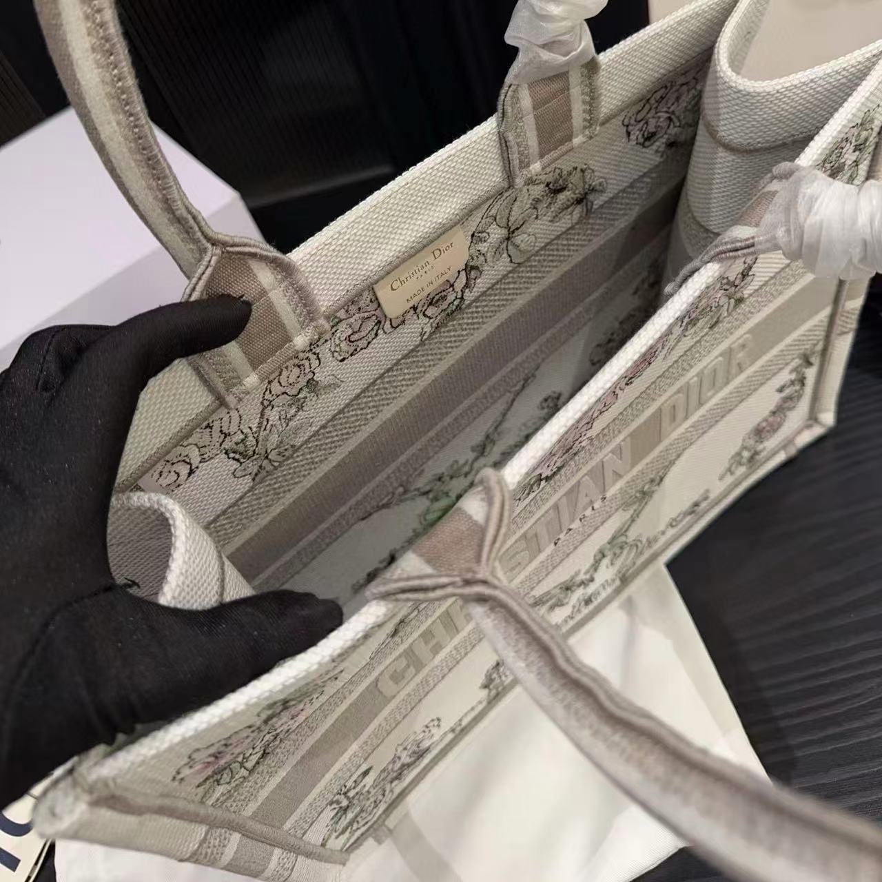 DIOR 刺繍 ピオニー トートバッグ【50%割引+送料無料】