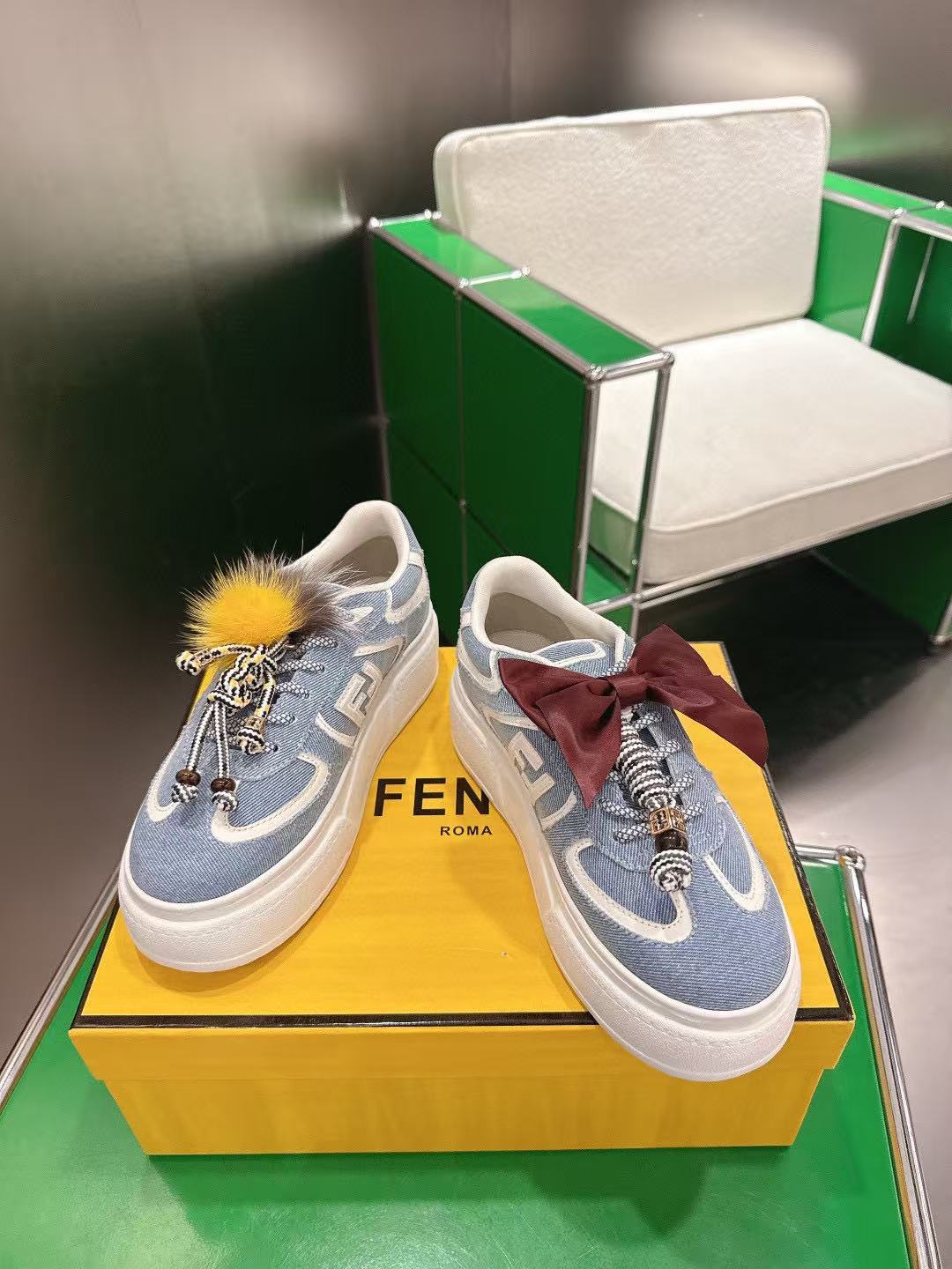 FEND1 高品質厚底スニーカー【50％割引+送料無料】